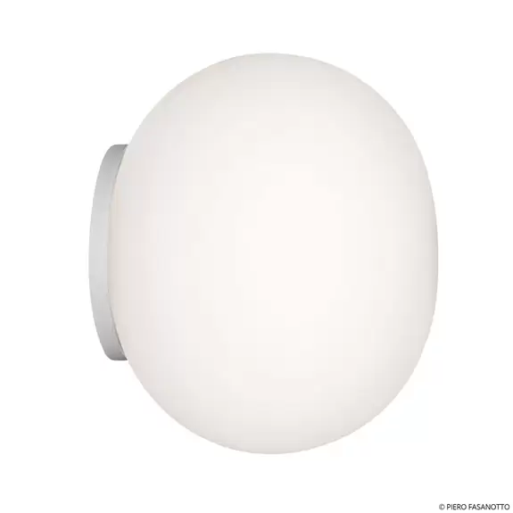 Lampenwelt FLOS Mini Glo-Ball Mirror Wandleuchte, weiß