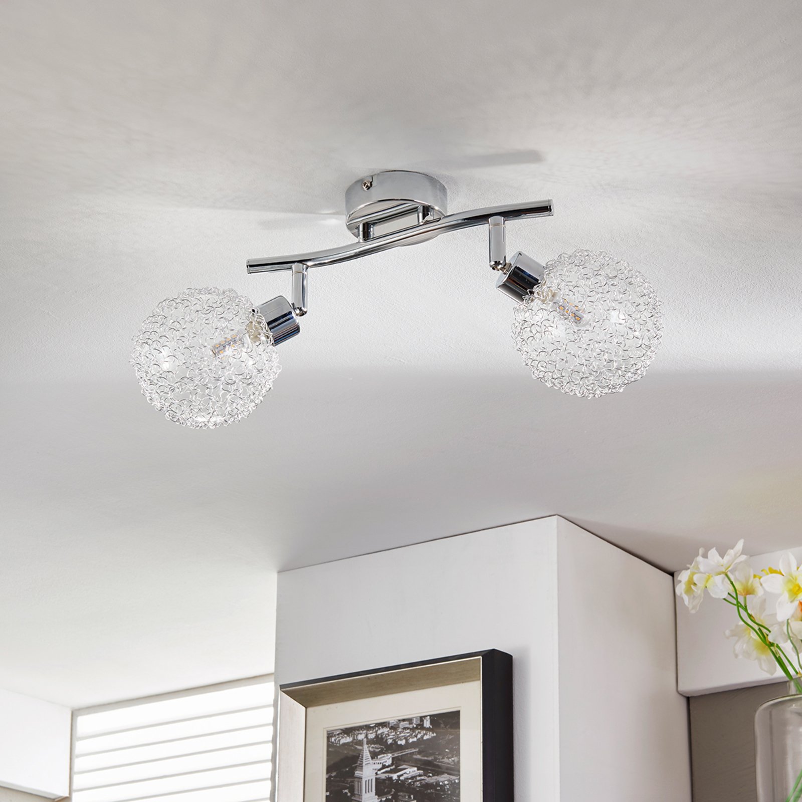 Ticino 2 Deckenleuchte Silver/Chrome - Lindby