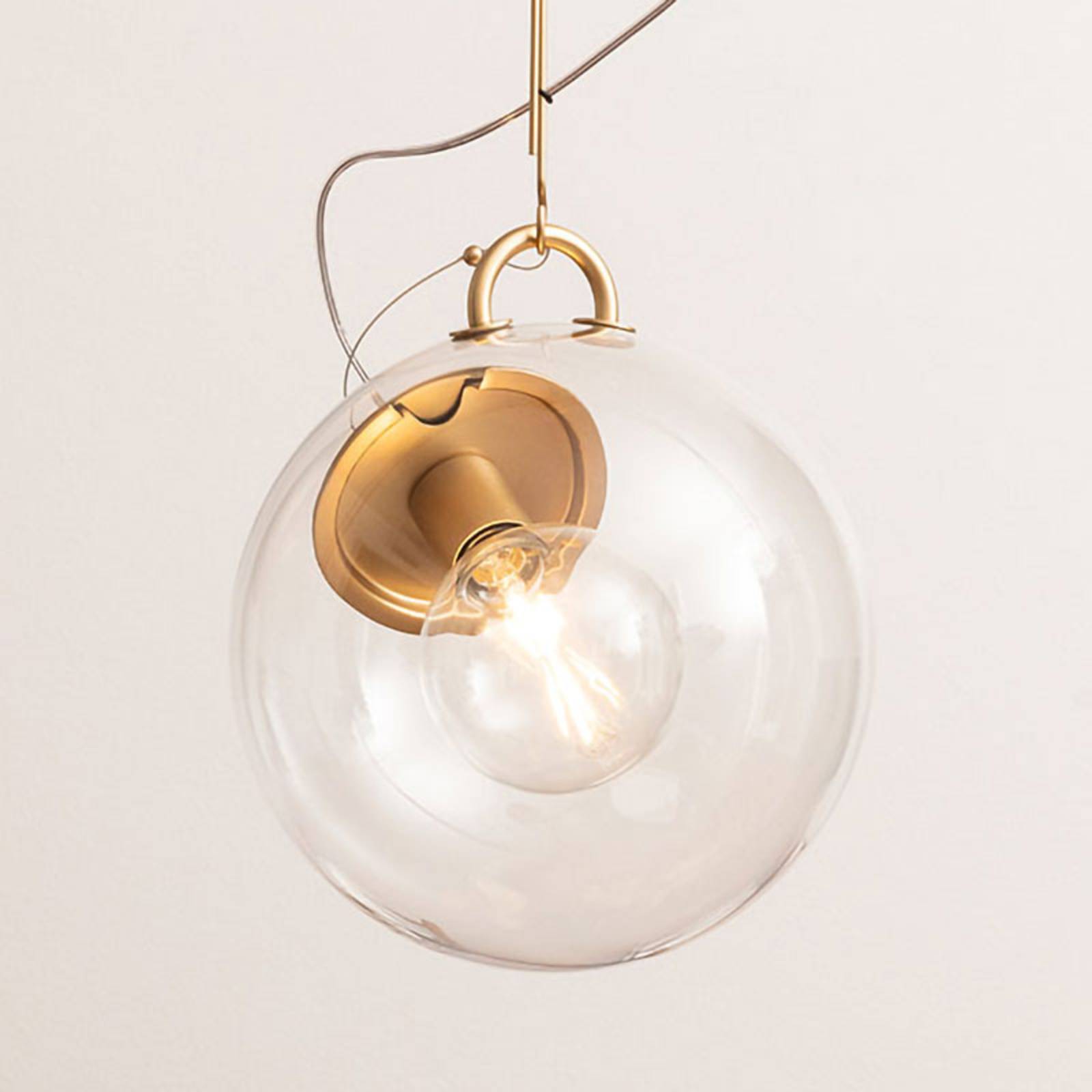 Artemide Miconos suspension en verre et laiton