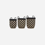 HDOpti basket, black/natural, set of 3, seagrass - House Doctor