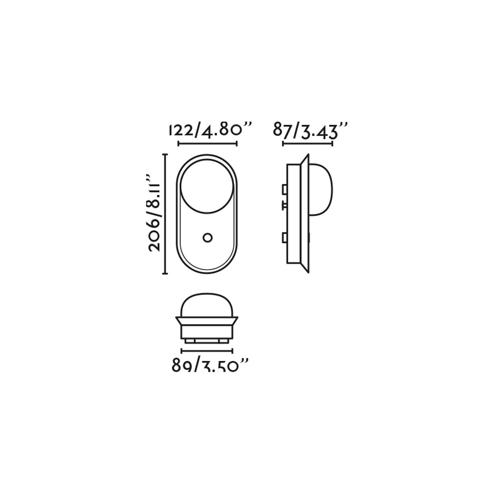 Kinkiet LED Maya, terakota, aluminium/szkło, szerokość 12,2 cm