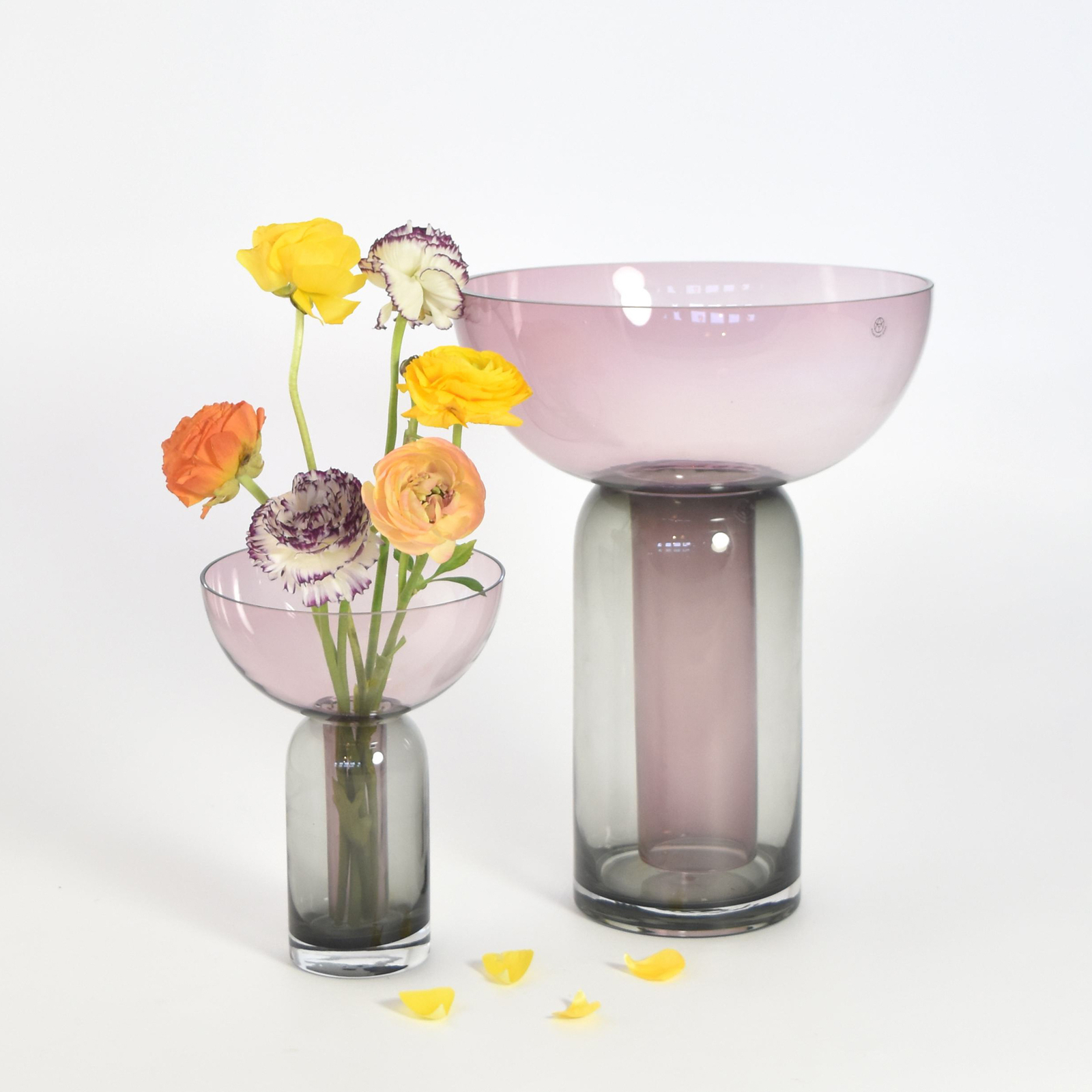 AYTM Vaso Torus, rosa, Ø 25 cm, altezza 33 cm, vetro