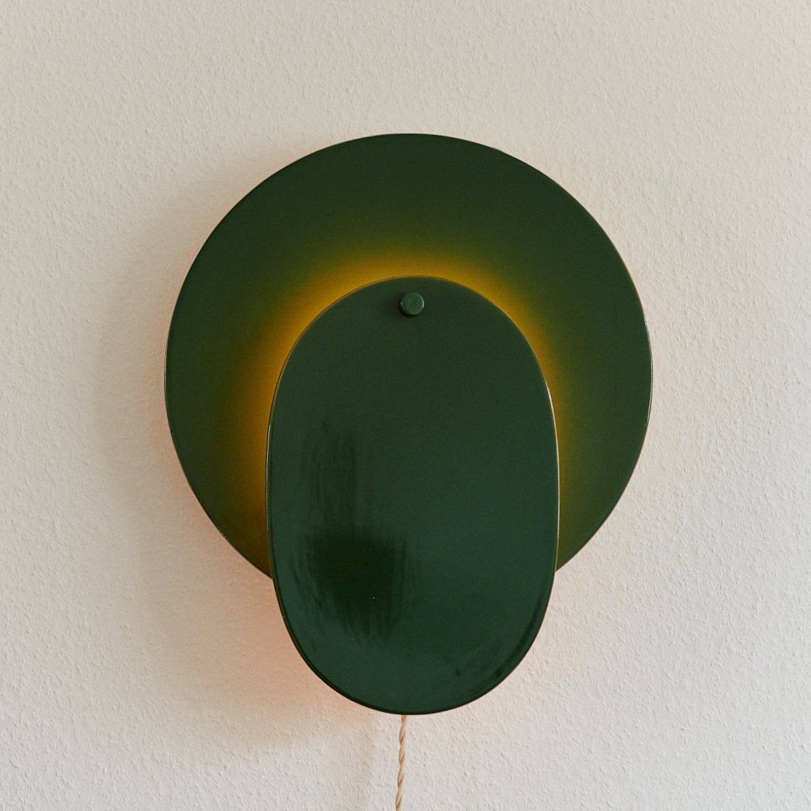 01 DARK GREEN NEBULA væglampe, stentøj, højde 39,5 cm, E14 – Serax