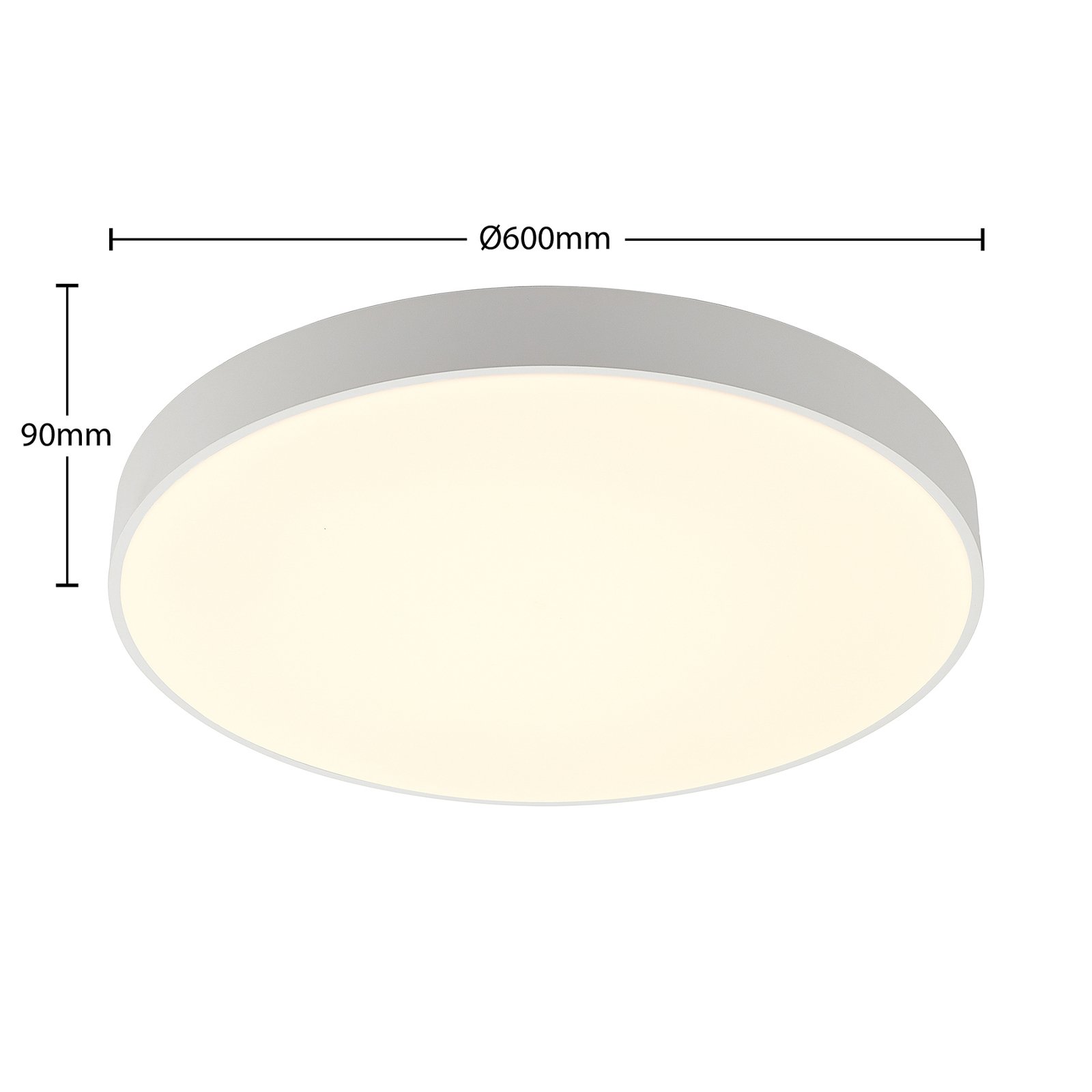 Arcchio Vanida plafonnier LED, blanc, 60 cm