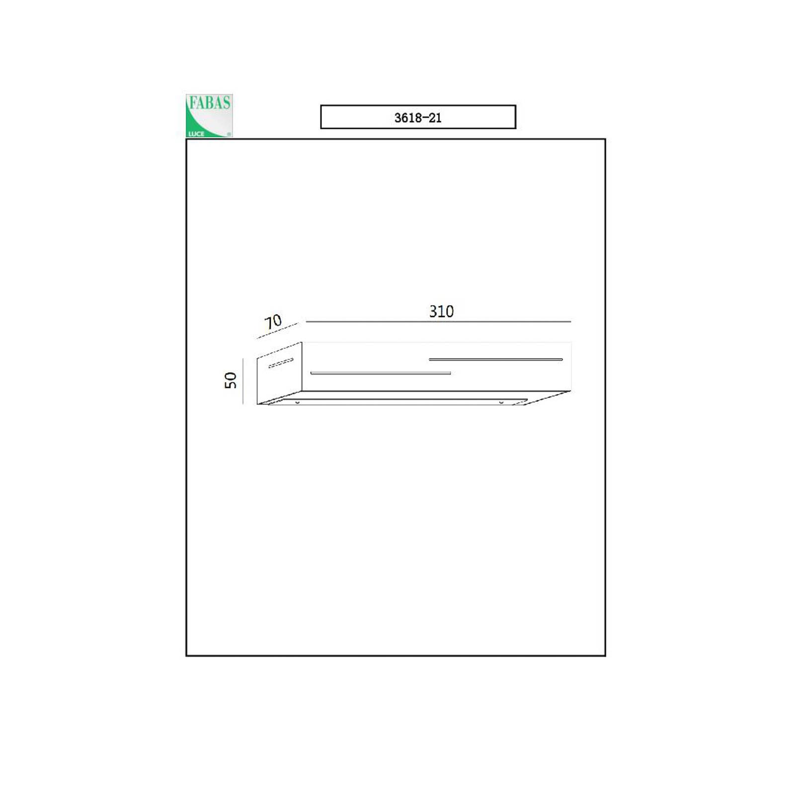 LED-vegglampe Banny hvit bredde 31 cm up- & downlight