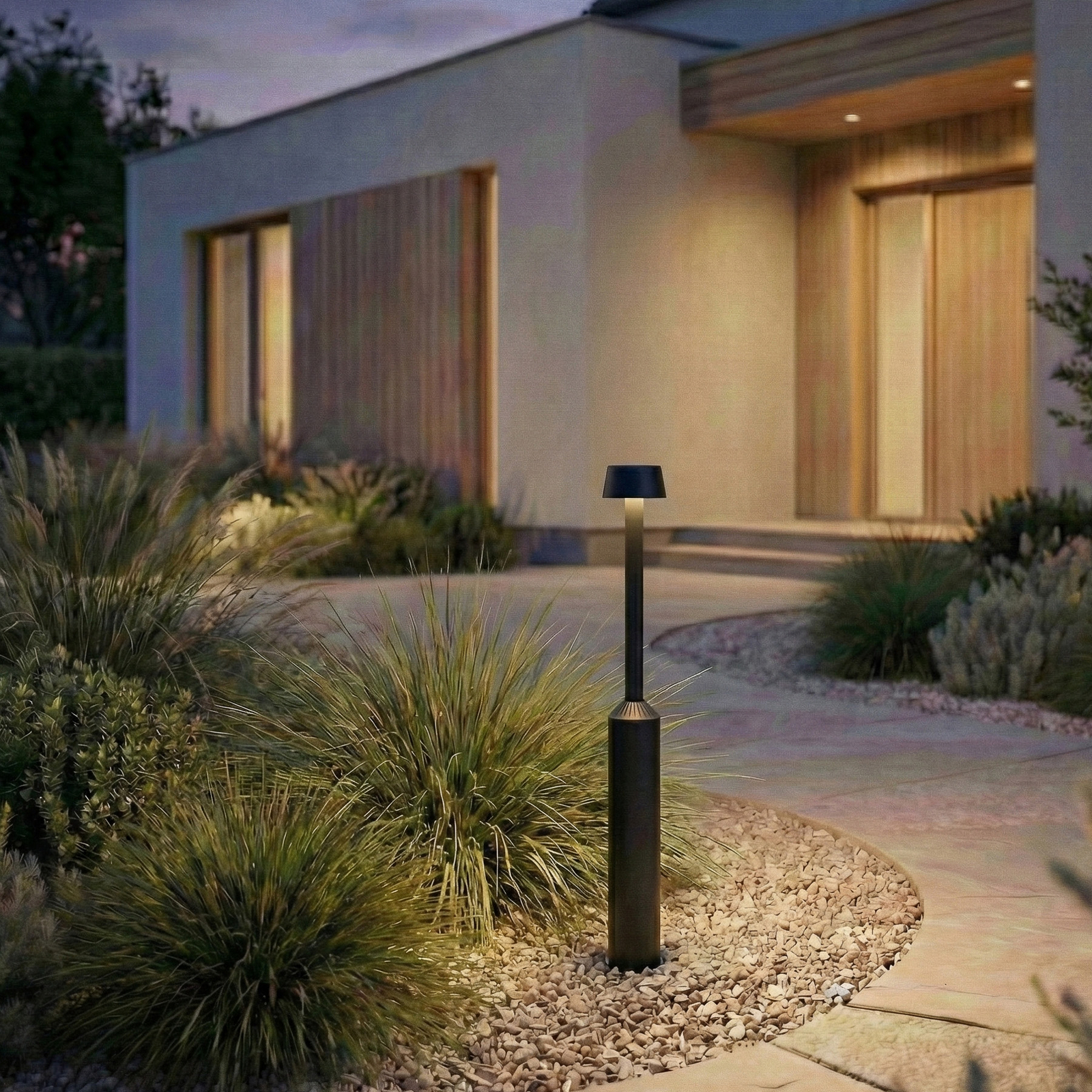 Lucande LED ceļa apgaismojums Tareko, 90 cm, antracīts, IP65