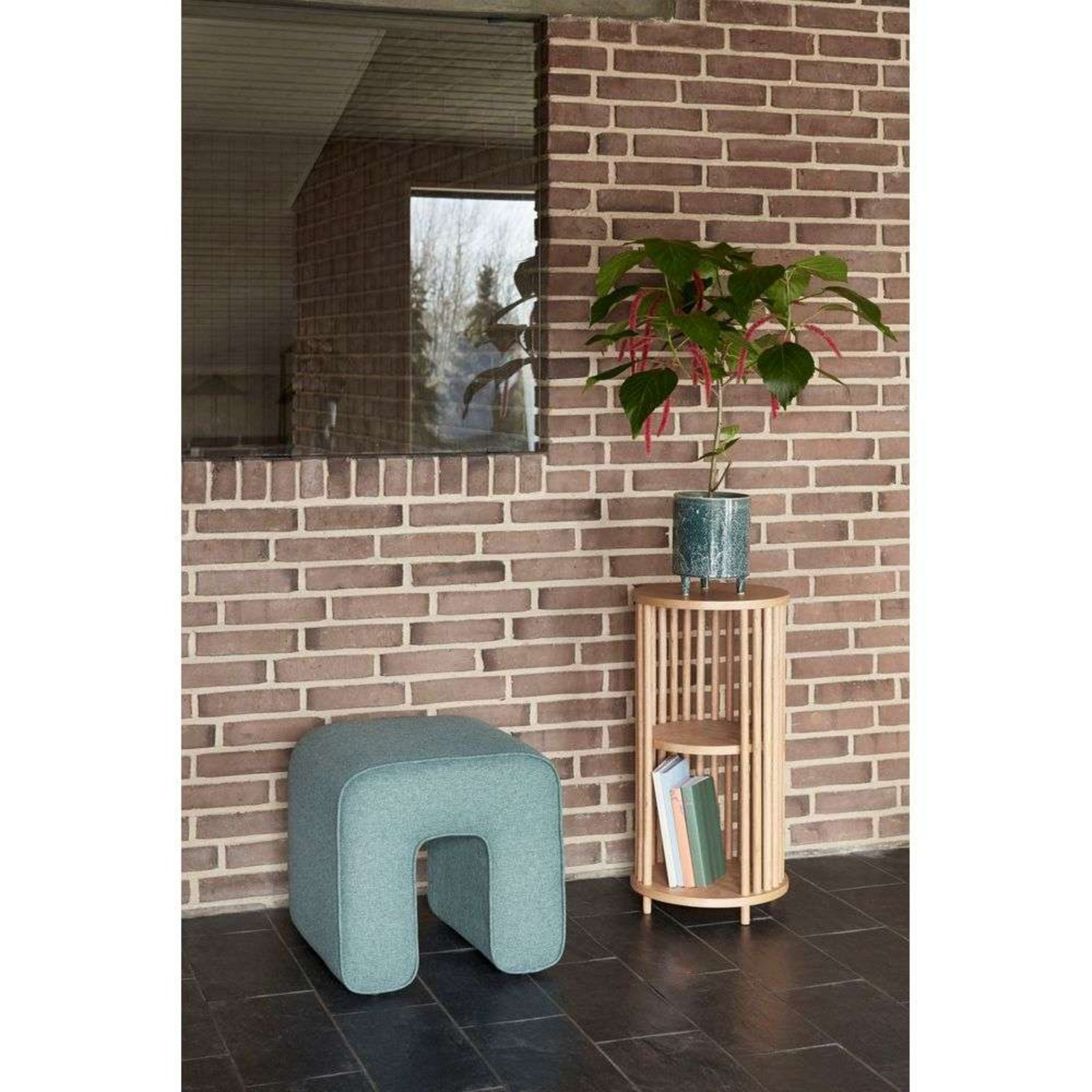 Sculpture Pouf Green - Hübsch