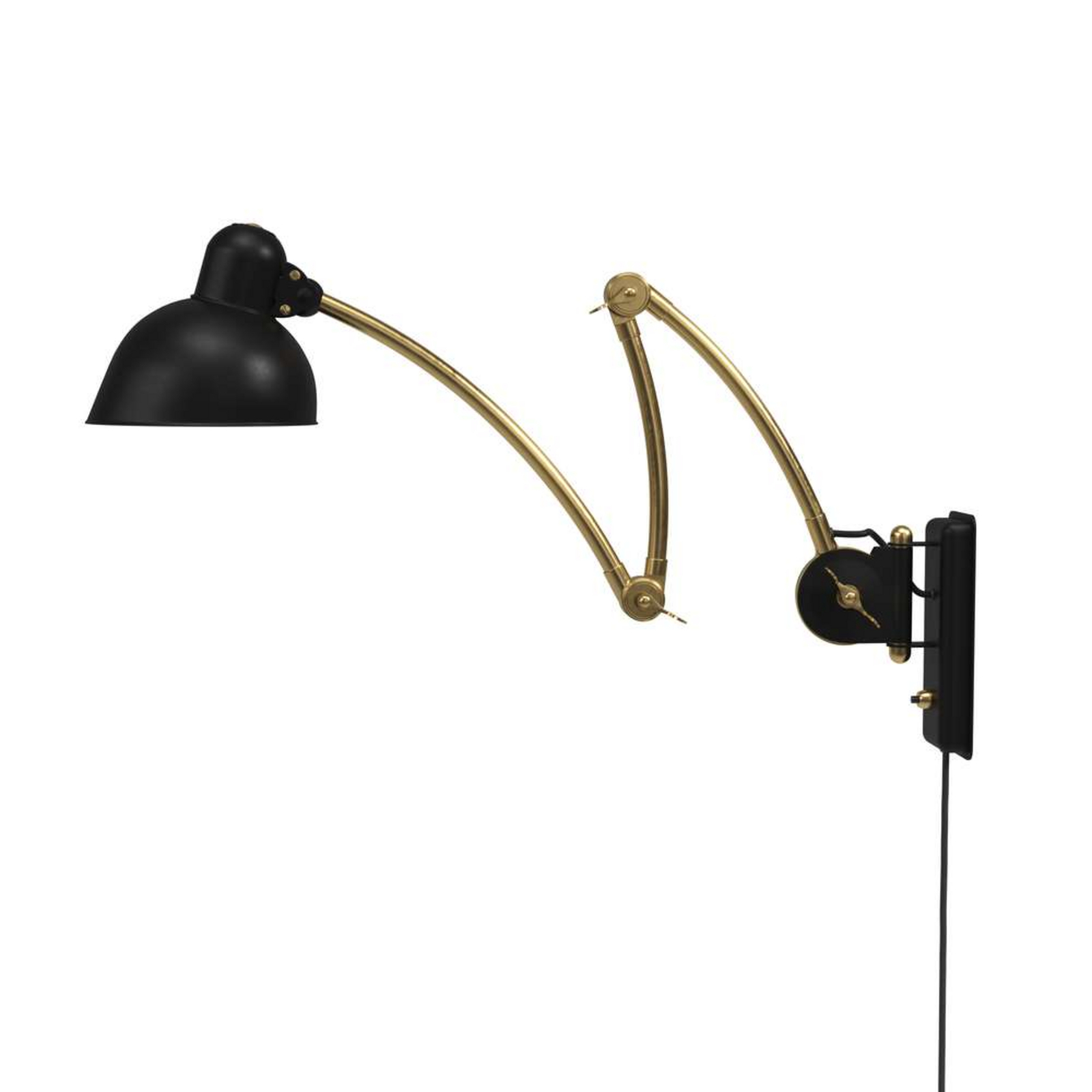 KAISER idell™ 6559-W Wall Lamp Matt Black/Brass - Fritz Hansen