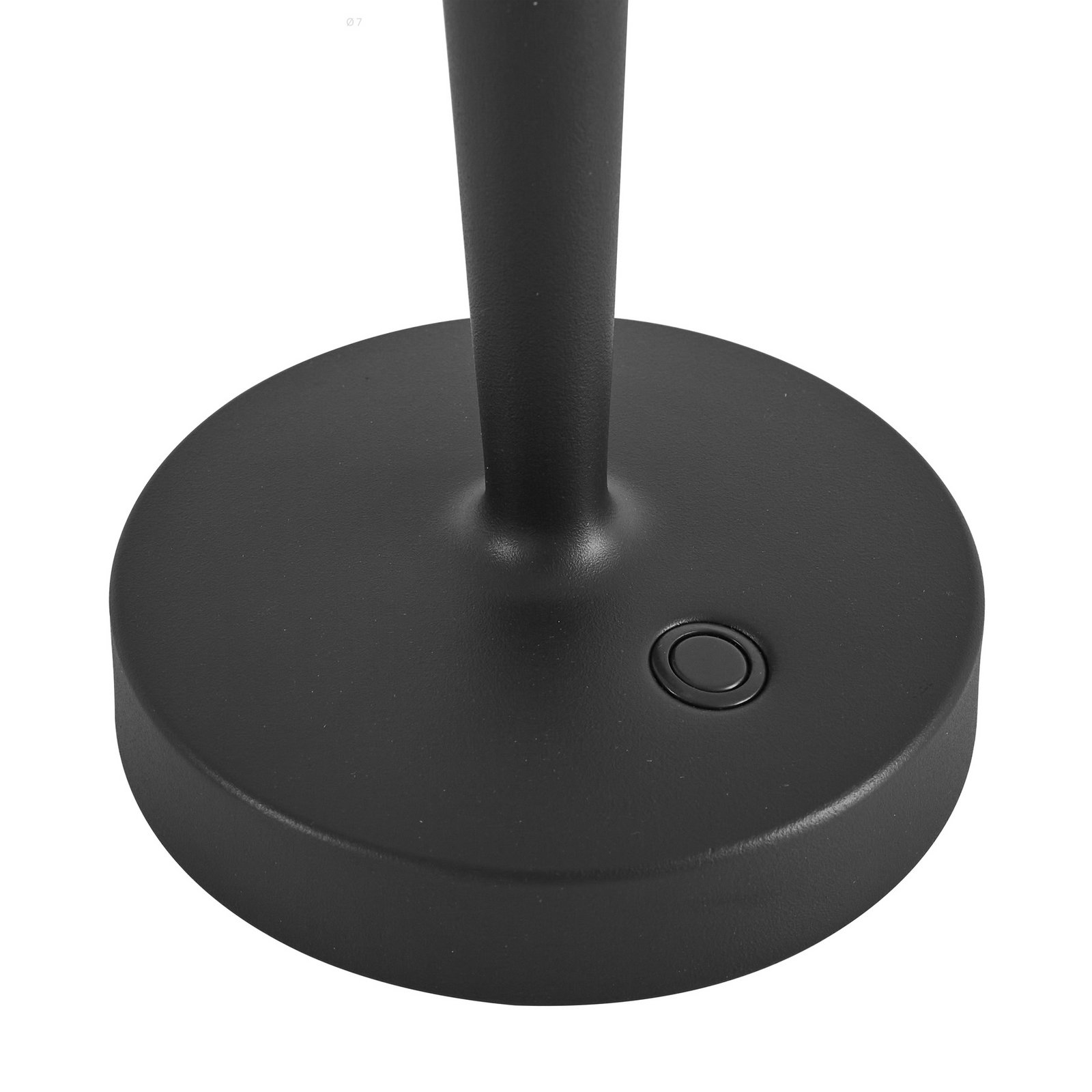 Lucande LED-Akku-Kerzenständer Lea, Vase, dunkelbraun, 28 cm