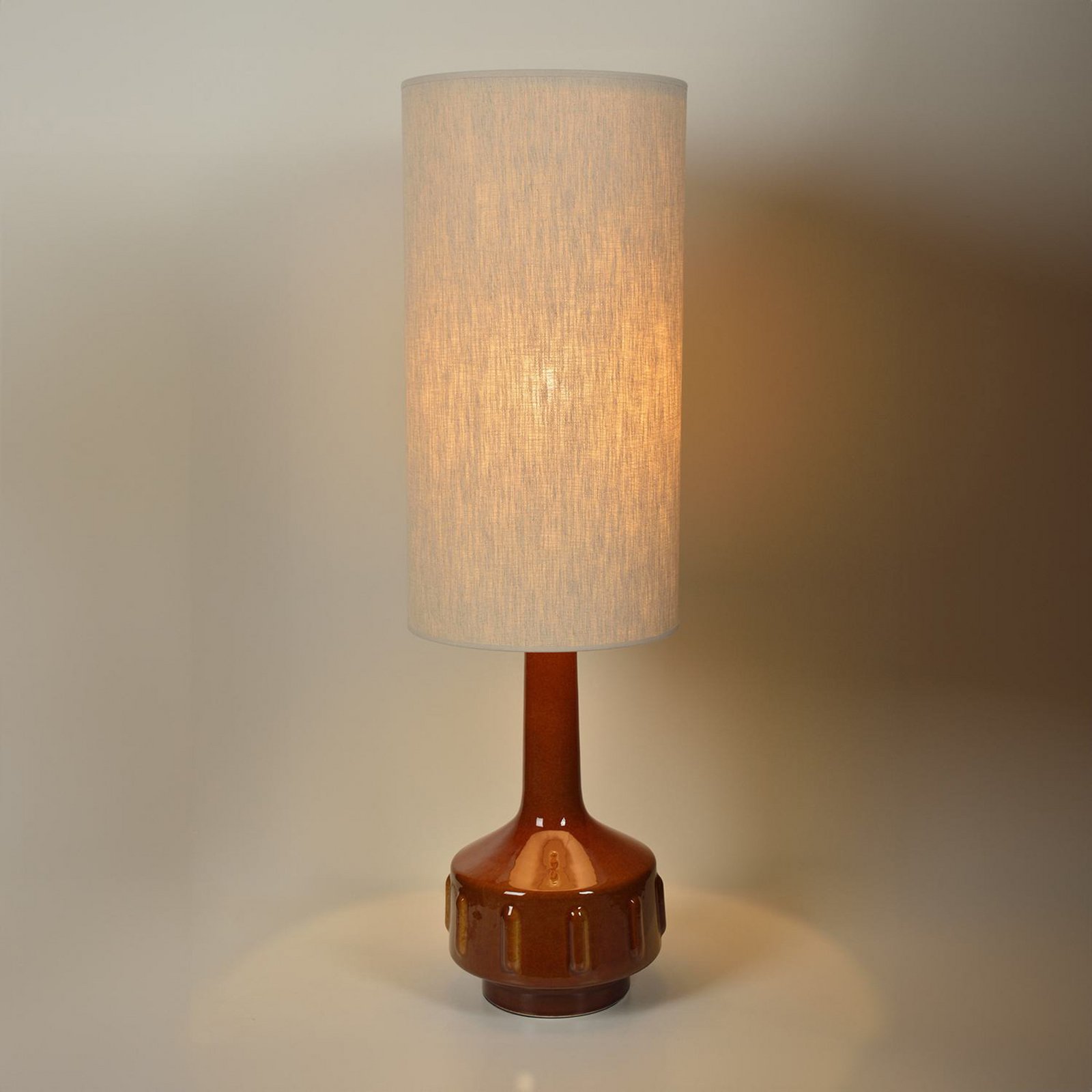 MARKET SET Stojacia lampa Jimmy, výška 121 cm, keramika/textil