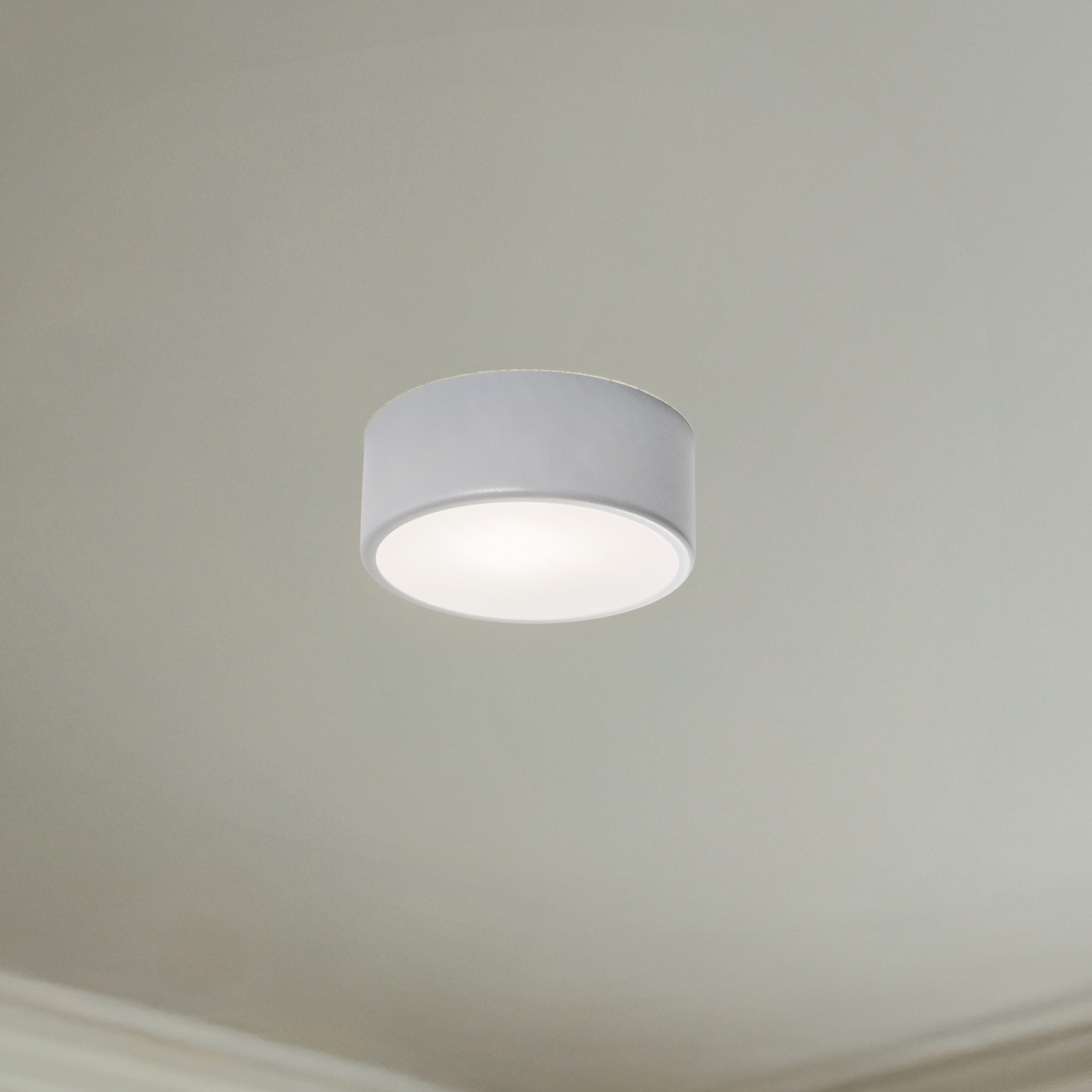 Deckenleuchte Cleo, Ø 20 cm, IP54, grau, Metall, E27