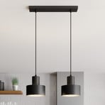 Rif hanging light, linear, 2-bulb, black