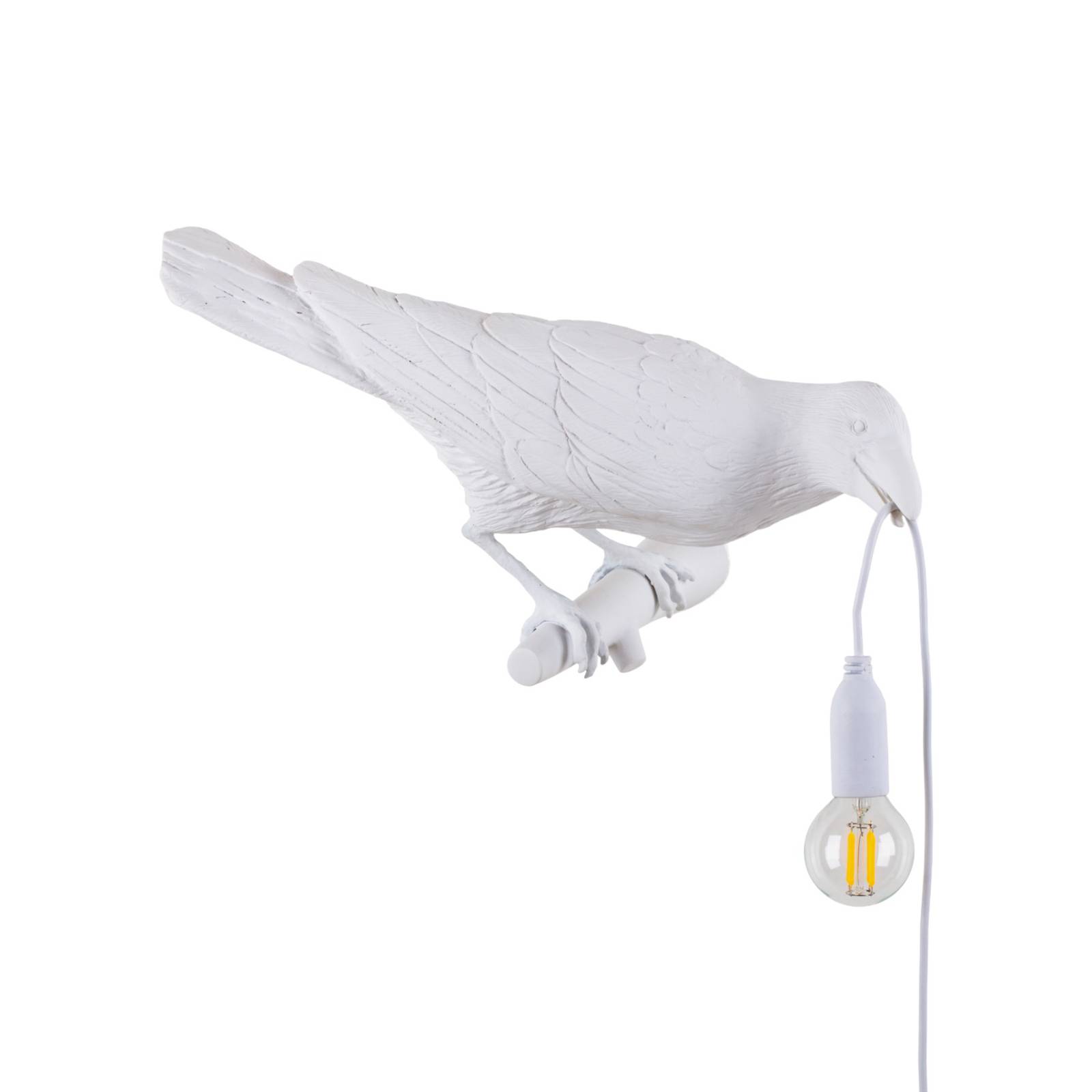 Image of Applique déco LED Bird Lamp, vue droite, blanche 8008215147314