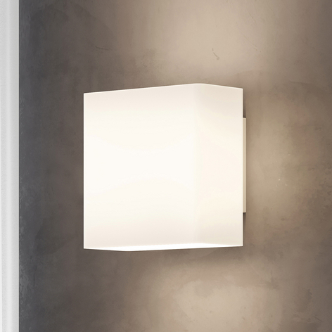 Arcchio Daya LED-Glaswandlampe, eckig, opalweiß