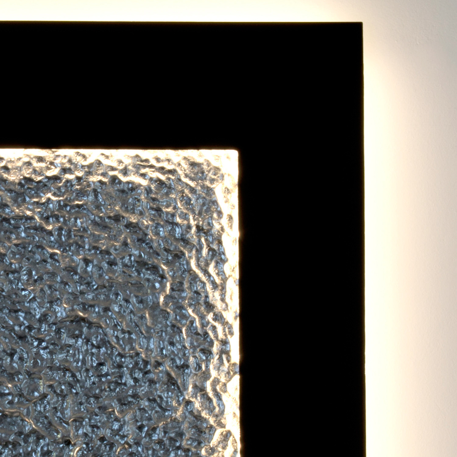 Candeeiro de parede Plenilunio Eclipse LED, castanho/prateado, 80 cm