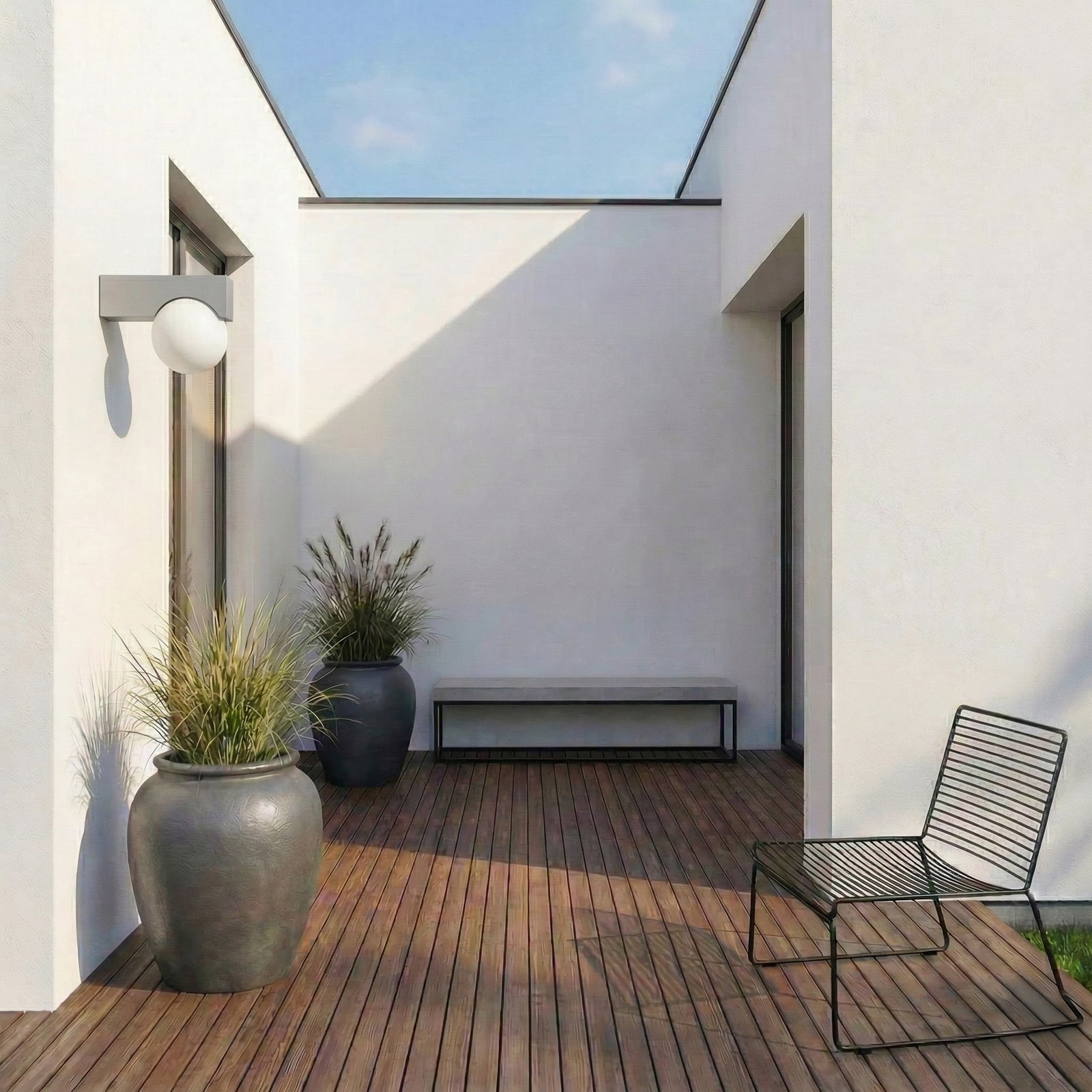 Aplique LED para exterior Lucande Vijon, gris claro, CCT, IP44