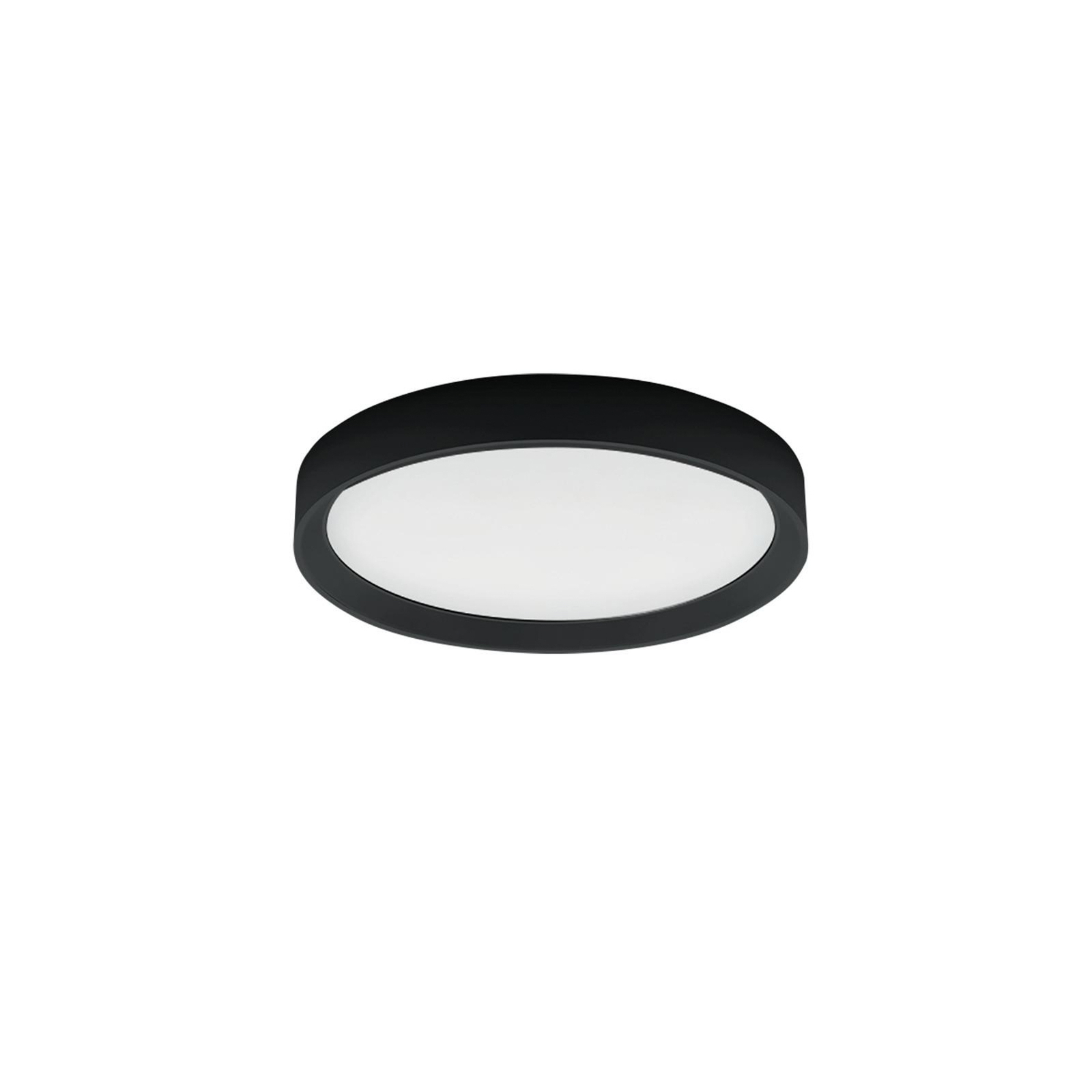 LED-taklampe Tara R, Ø 41,4 cm, svart, aluminium, 3 000 K