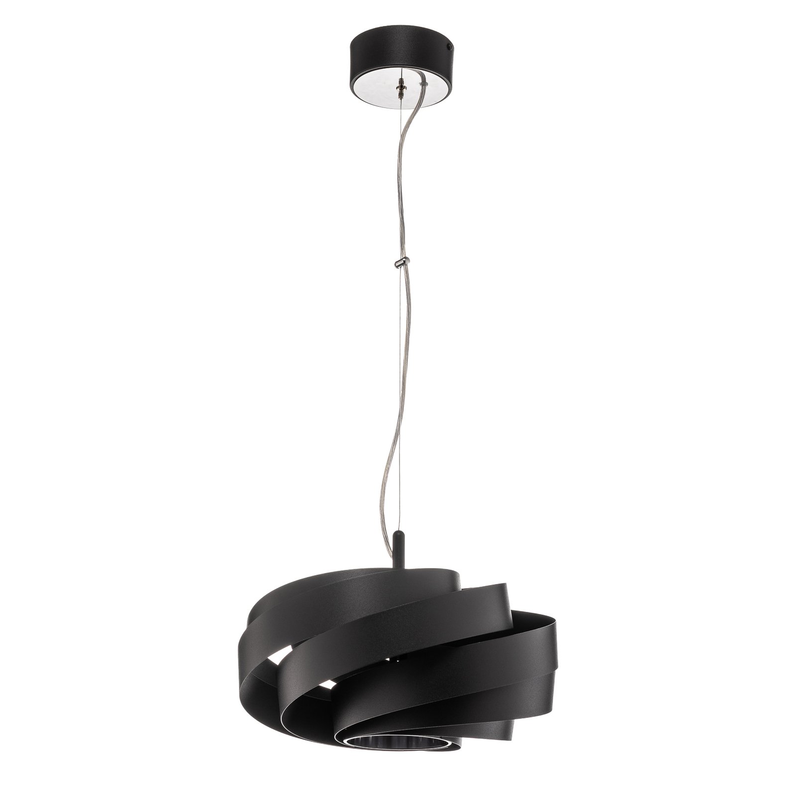 Závesná lampa Vento, čierna, Ø 40 cm