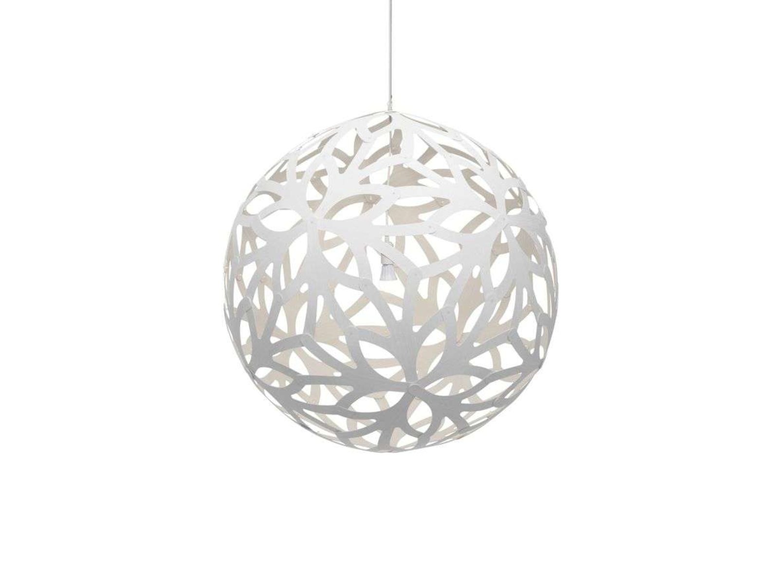 Floral Lustră Pendul Ø100 White 2 Sides - David Trubridge