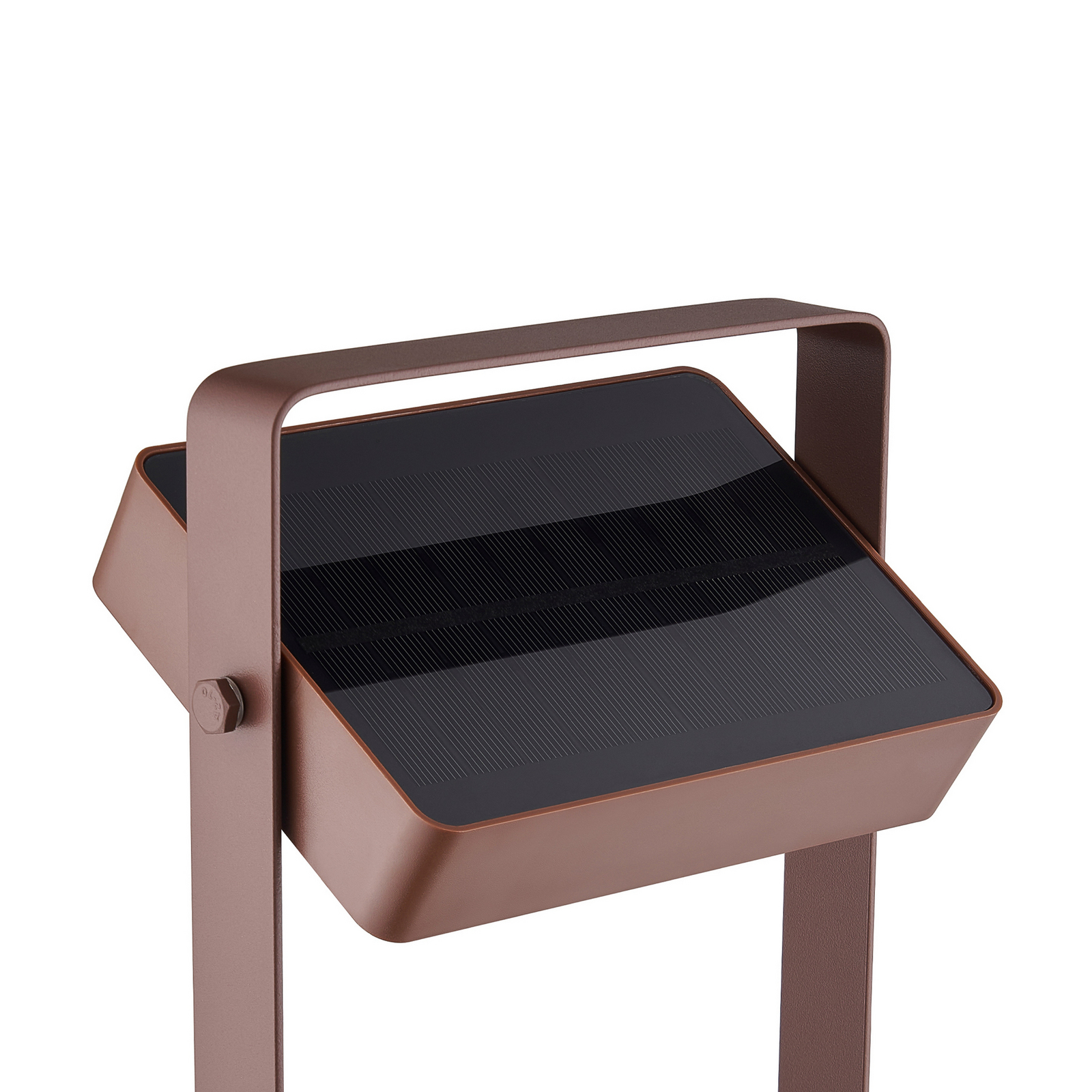 Solární LED stolní lampa Saulio s LED, hnědá, IP44, hliník, USB, akumulátor Solární LED stolní lampa Saulio s LED, hnědá, IP44, hliník, USB, akumulátor