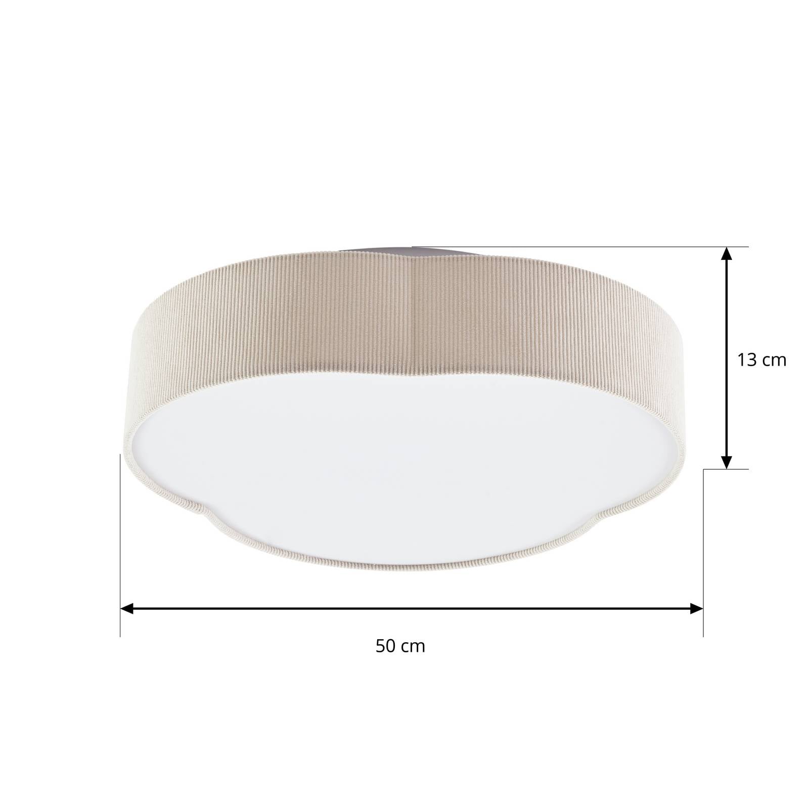 Lampa sufitowa LED Lindby Winona, sznur, 48 cm, kremowa, CCT