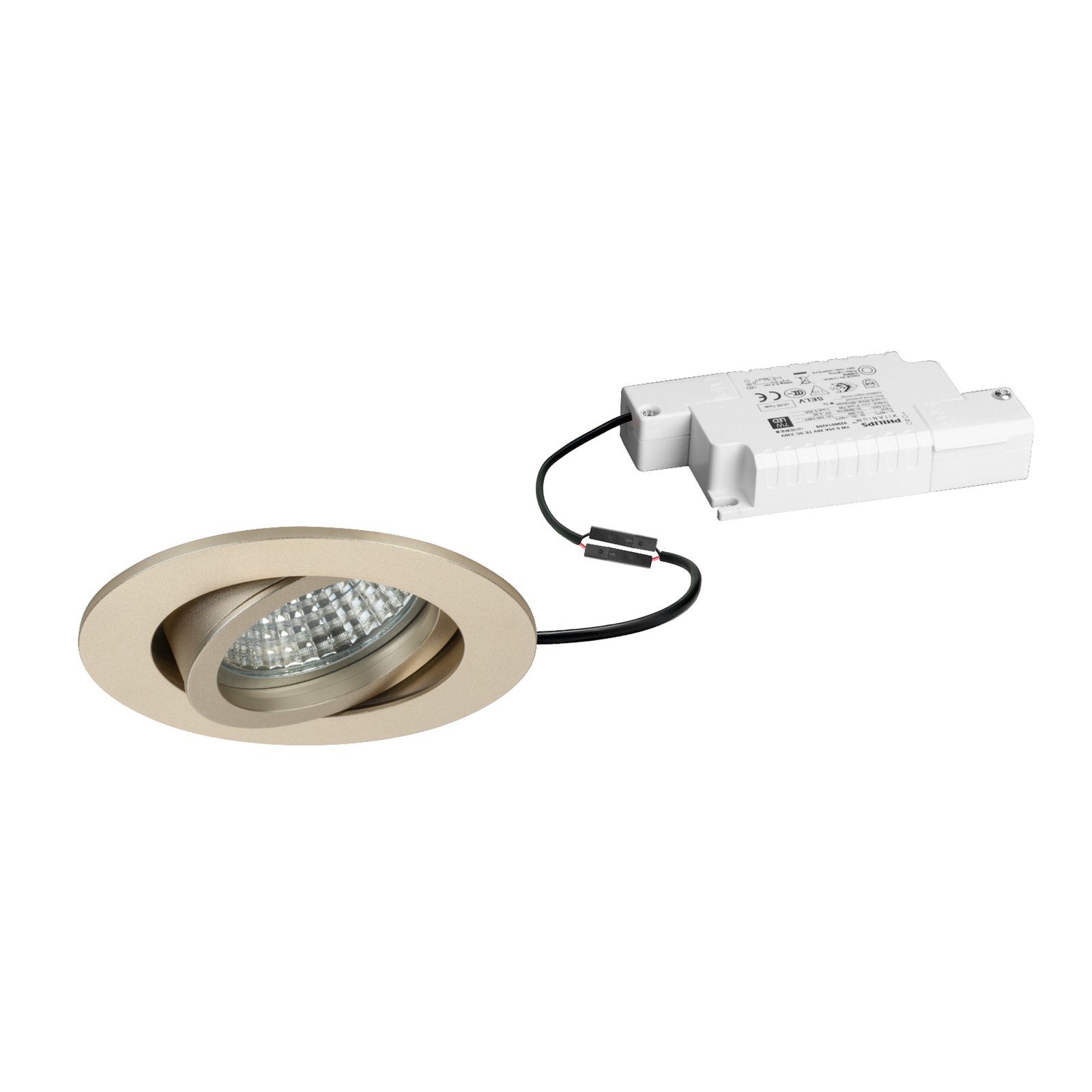 BRUMBERG LED recessed spotlight Tirrel-R, RC-dimmable, light gold
