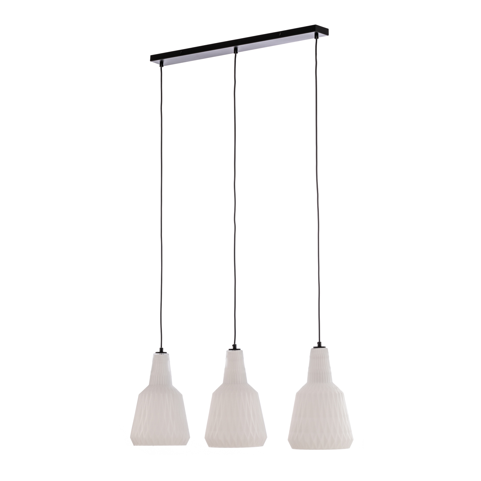 Lindby hanglamp Belarion, opaal, 3-lamps, glas, Ø 23 cm