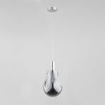 Tomber pendant light made of glass, chrome