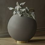 AYTM Globe flower pot, Ø 37 cm, grey-brown, aluminium, steel