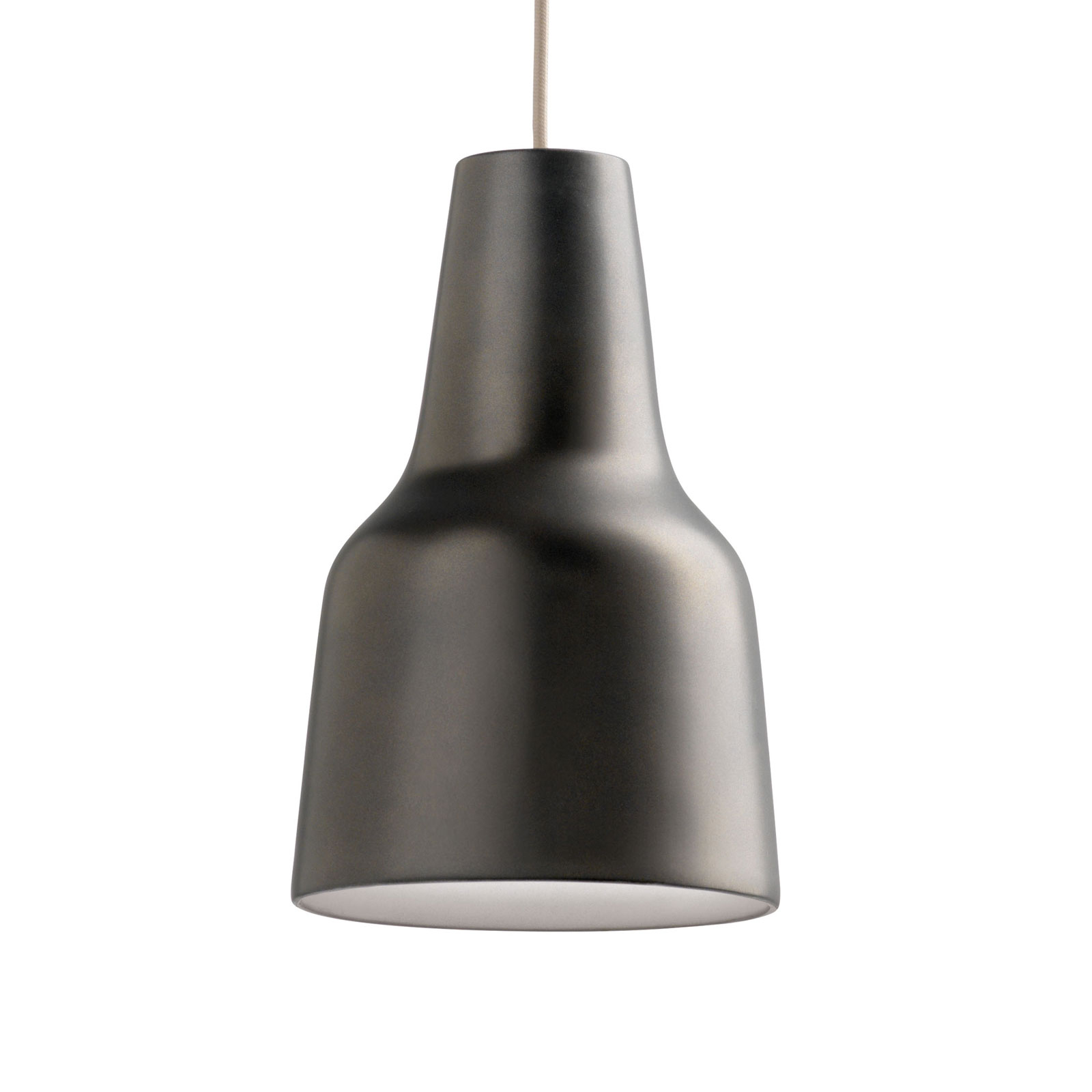 MODO LUCE Modo Luce Eva pendant lamp Ø 38 cm dark brown, for Living / Dining Room, ceramics, fabric, E27, 70 W, energy efficiency: A++, H: 55 cm