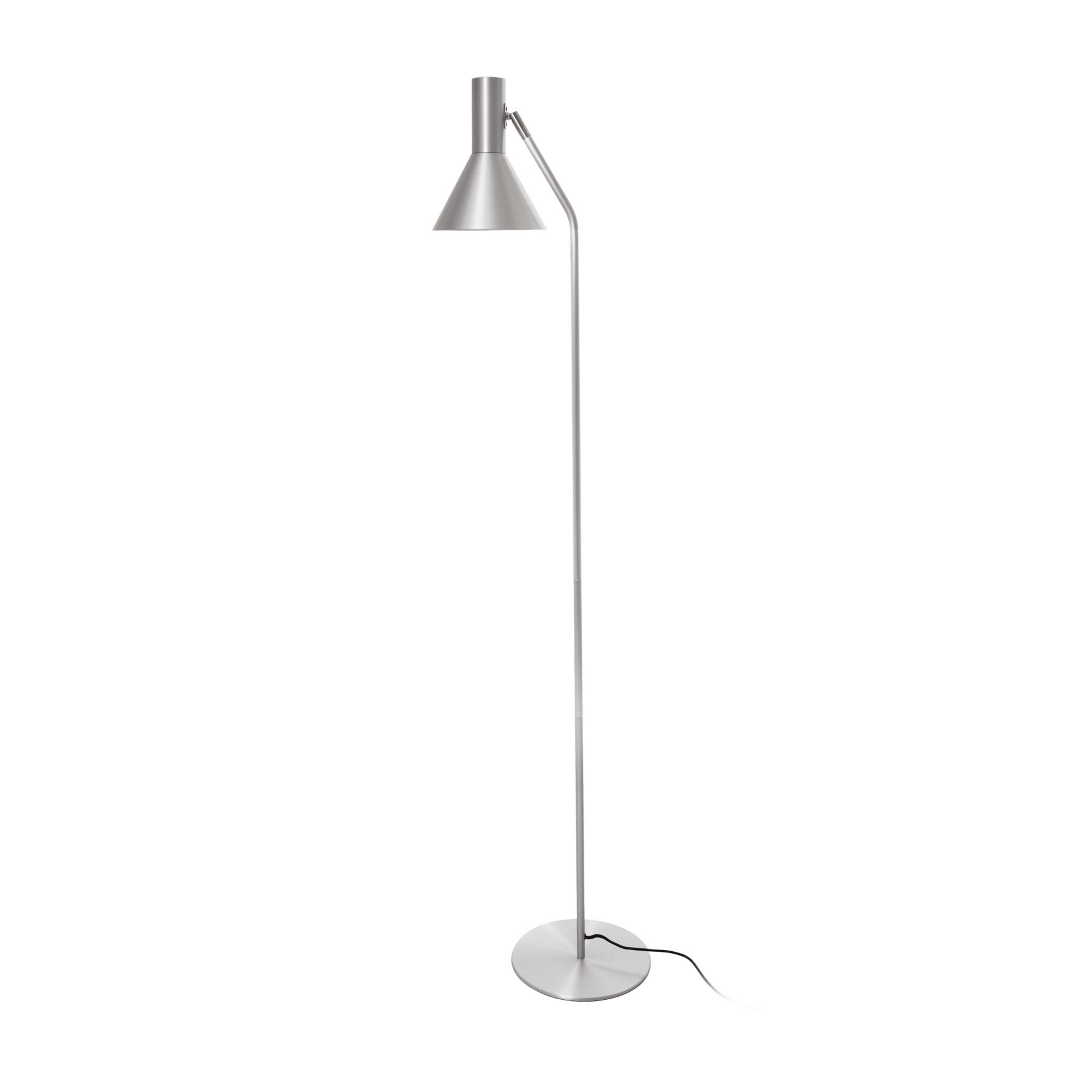 Lyss gulvlampe i aluminiumfarve - FRANDSEN