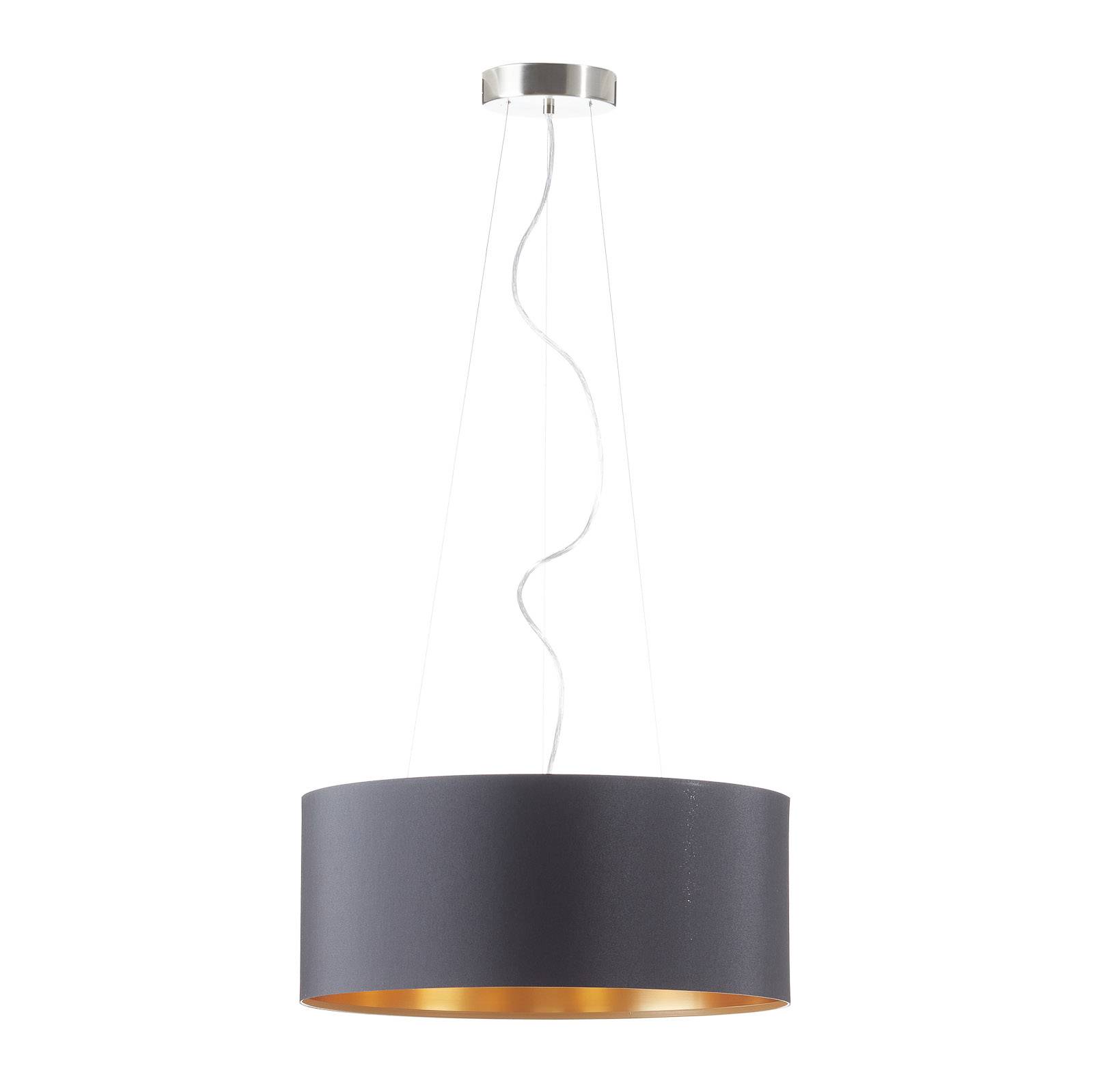 Lecio textil függő lámpa, 53 cm, fekete