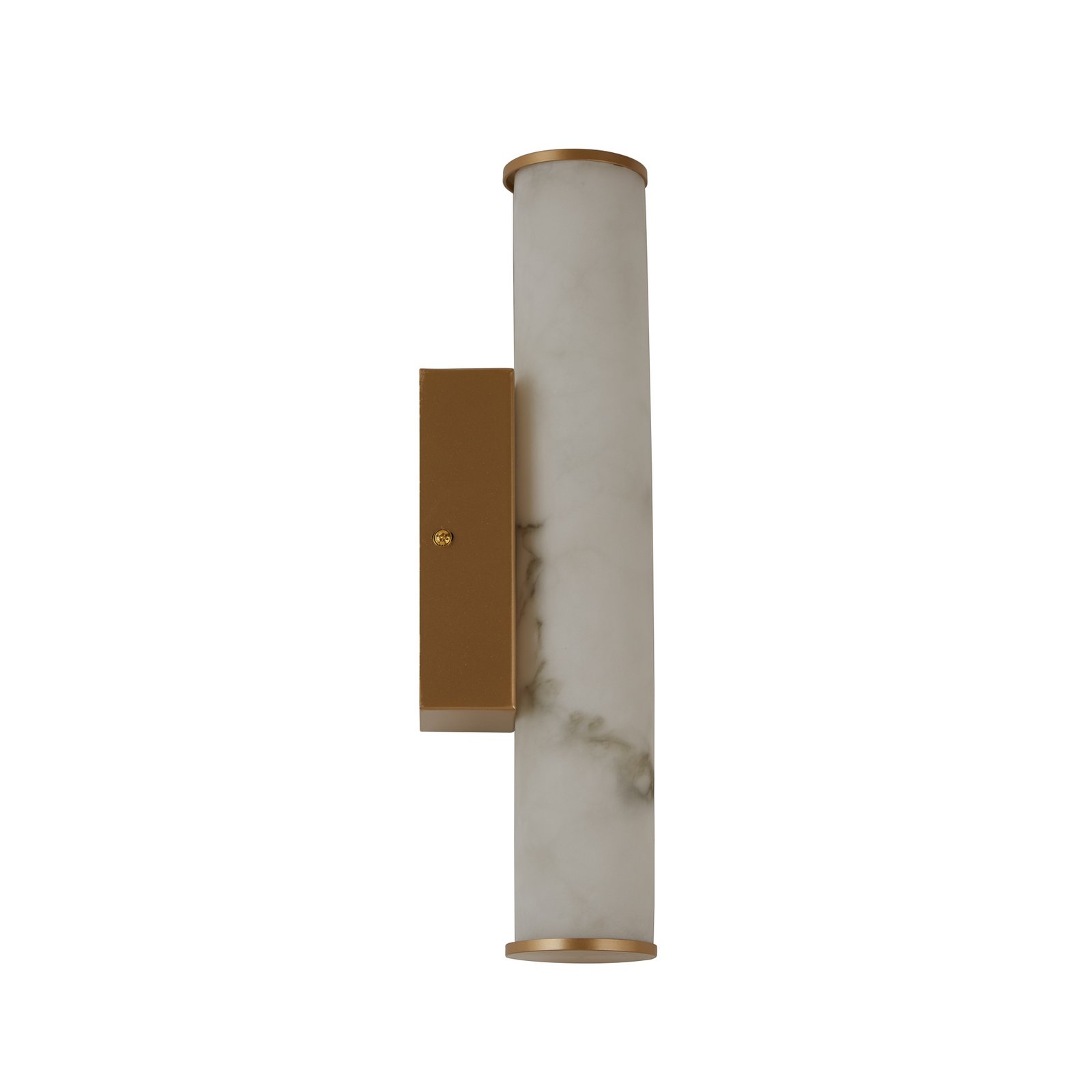 LED vannas istabas sienas lampa Wales, zelta/marmorēta, 35 cm tērauds/sveķi