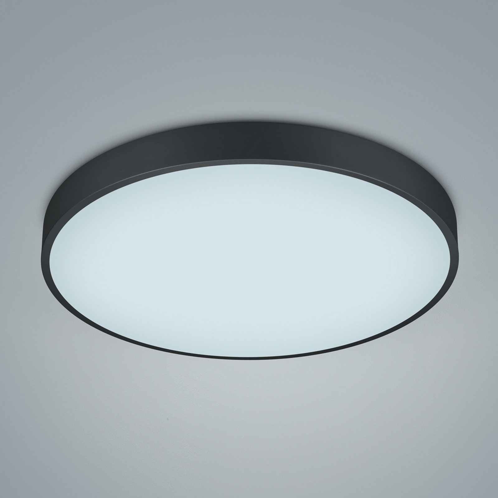 LED-Deckenlampe Waco, CCT, Ø 49,5 cm, schwarz matt