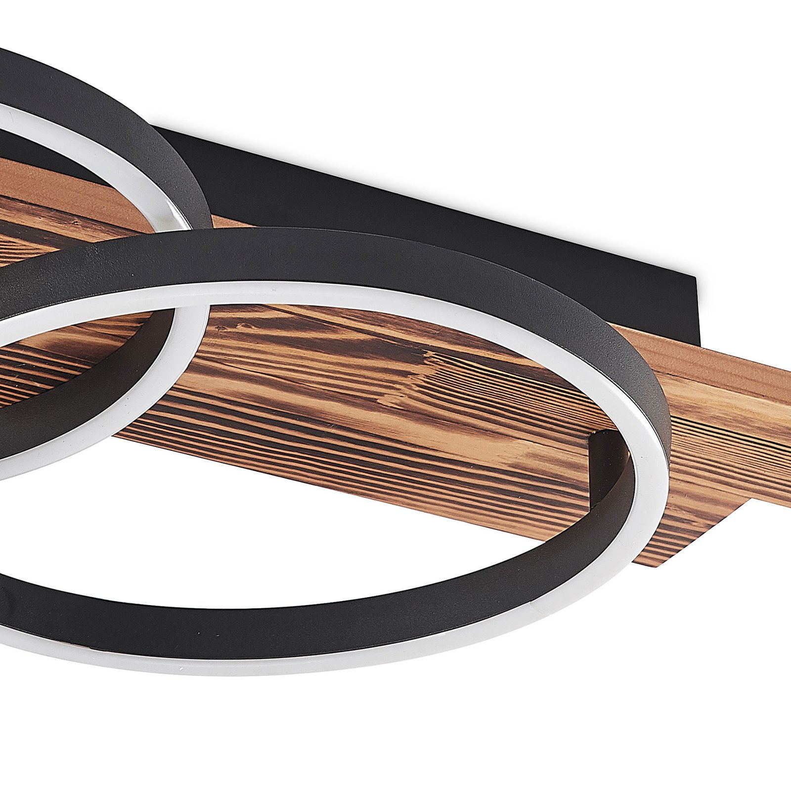 Sentoa LED Taklampe Light Wood/Black - Lindby