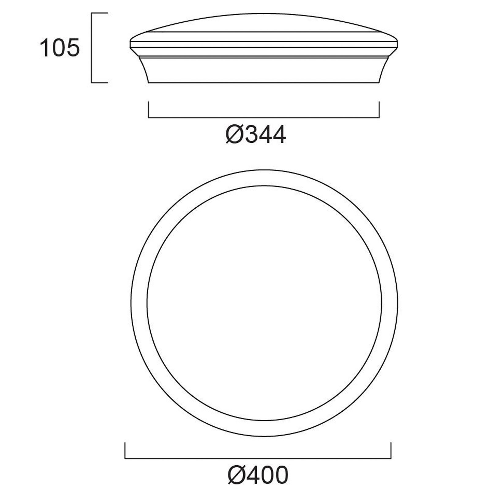 Sylvania Start Surface loftlampe, Ø 40 cm, CCT, Multipower