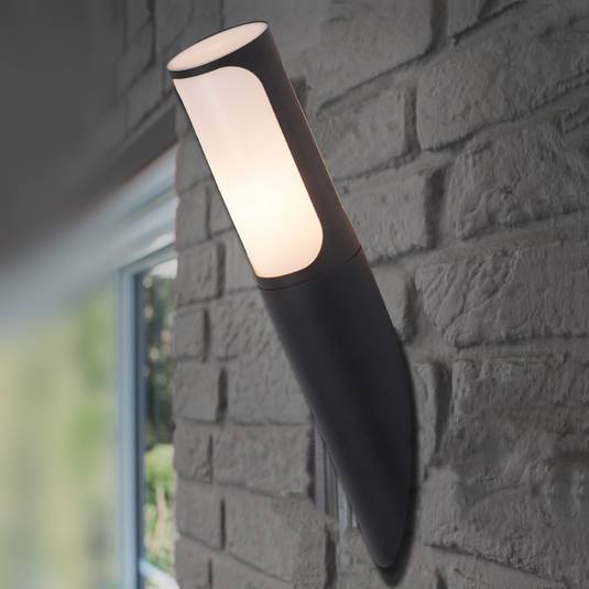 Gap a modern outdoor wall torch Lights.co.uk