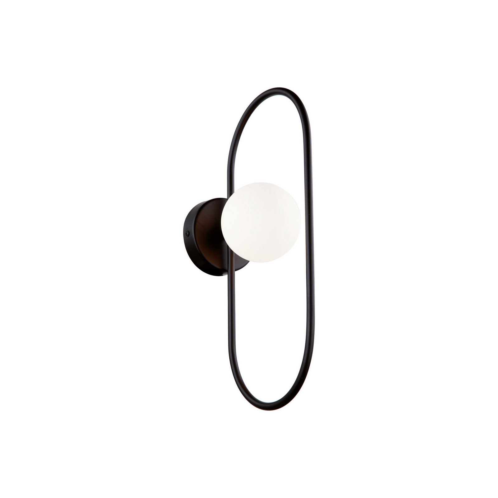 Fancy aplică cu abajur de sticlă negru