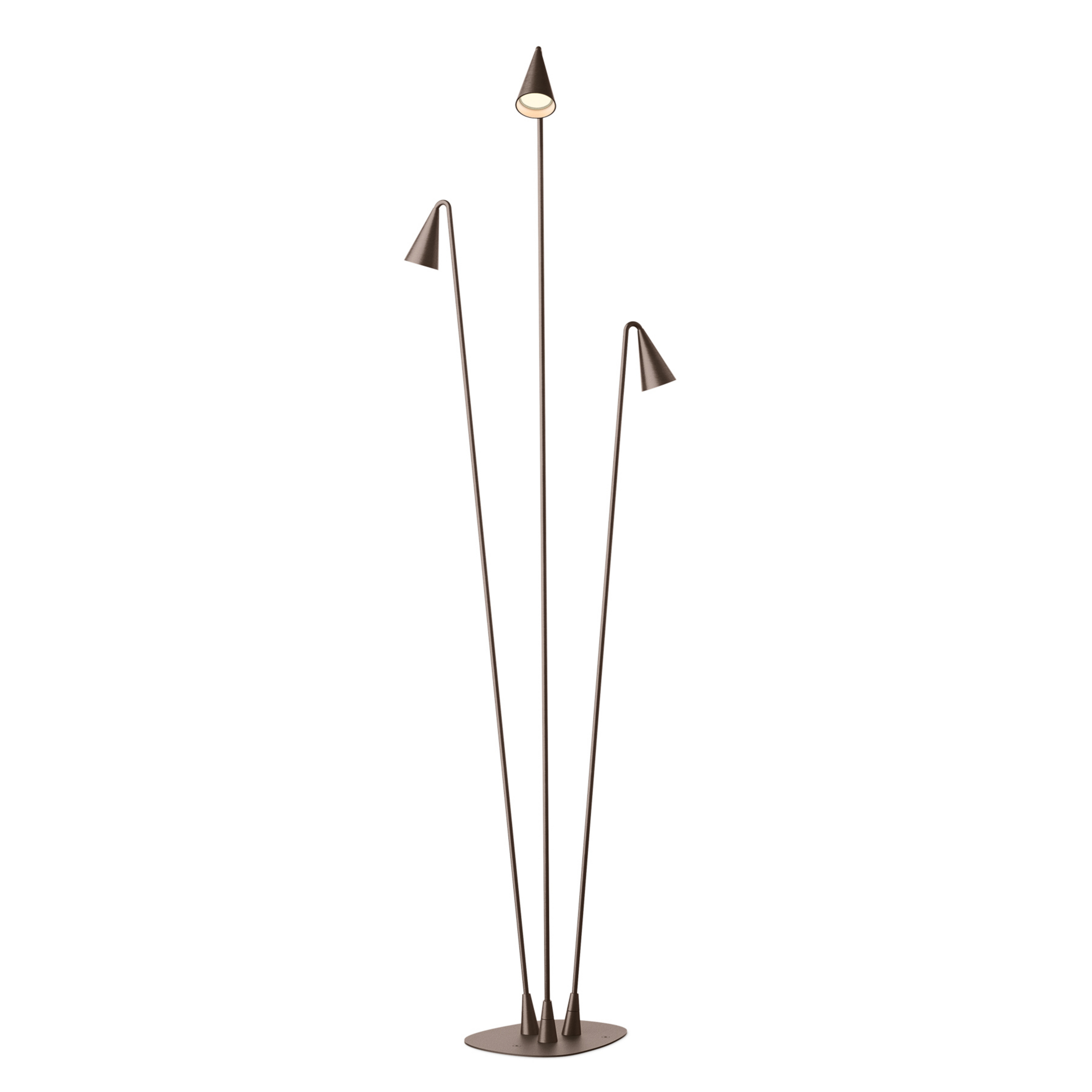 Brisa LED kültéri állólámpa, 3 izzós, barna – Vibia