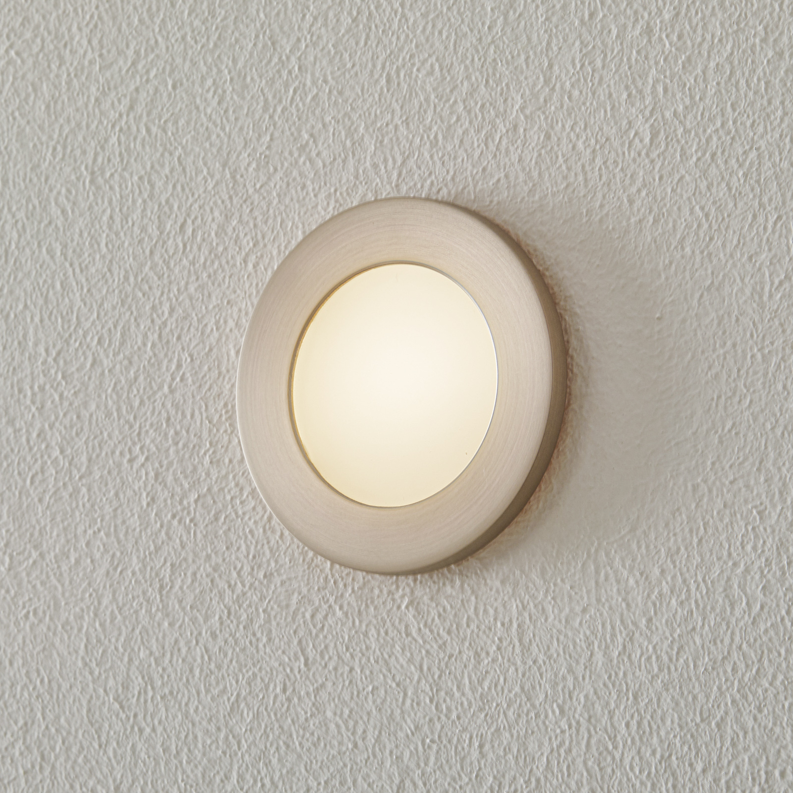 BEGA Accenta wall lamp round frame steel 160lm