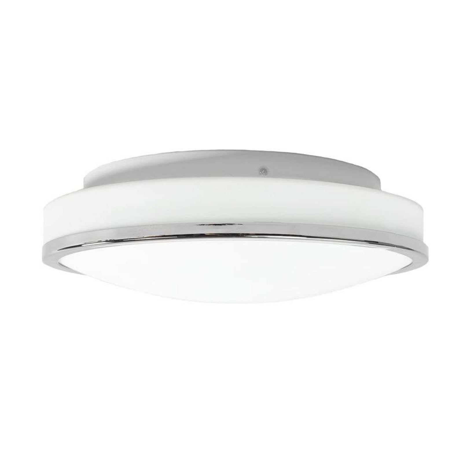 Plafón LED Lindby Lyss, Ø 28 cm, color cromado, IP44