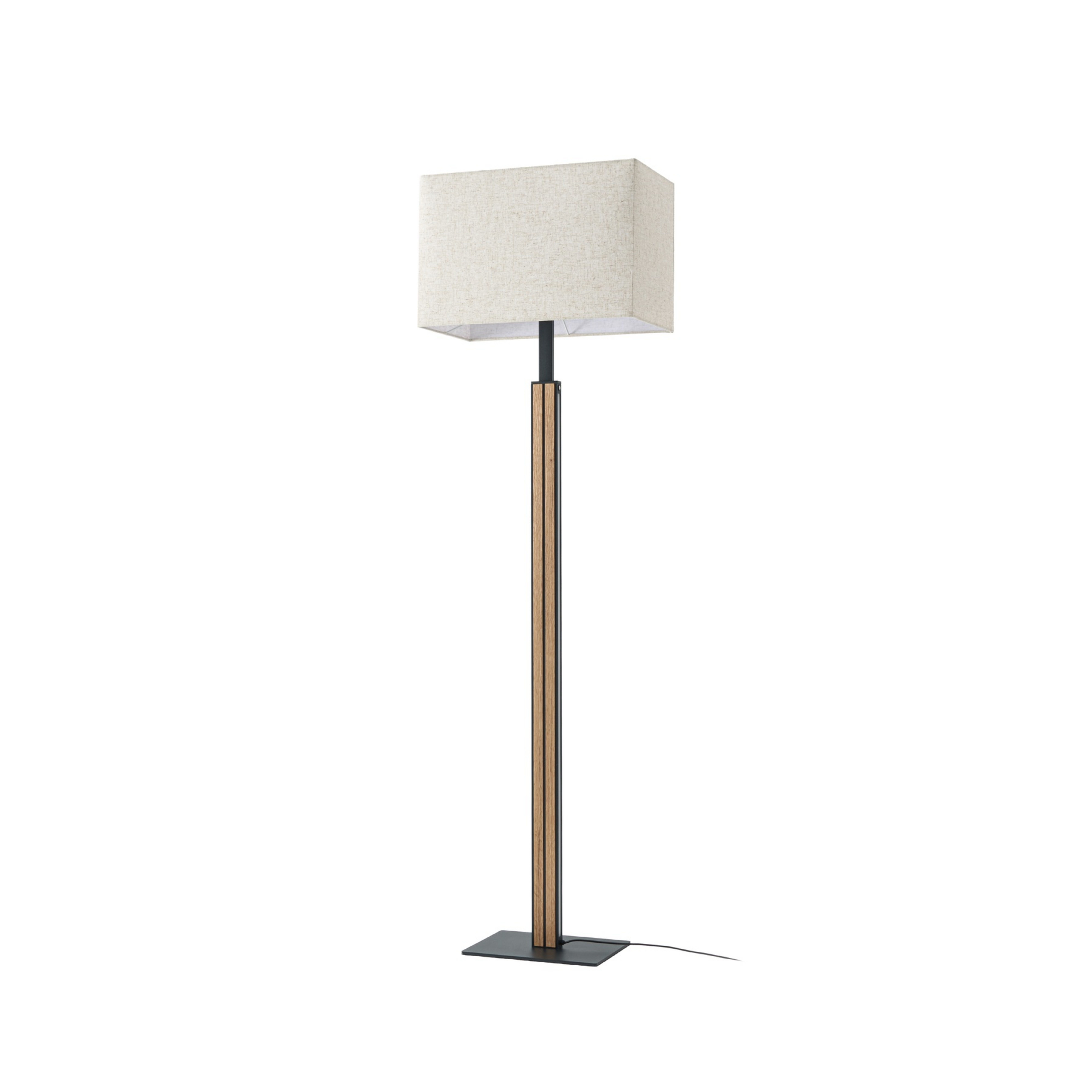 Lampada LED da pavimento Lisene rovere/nero/naturale, 162 cm - Quitani