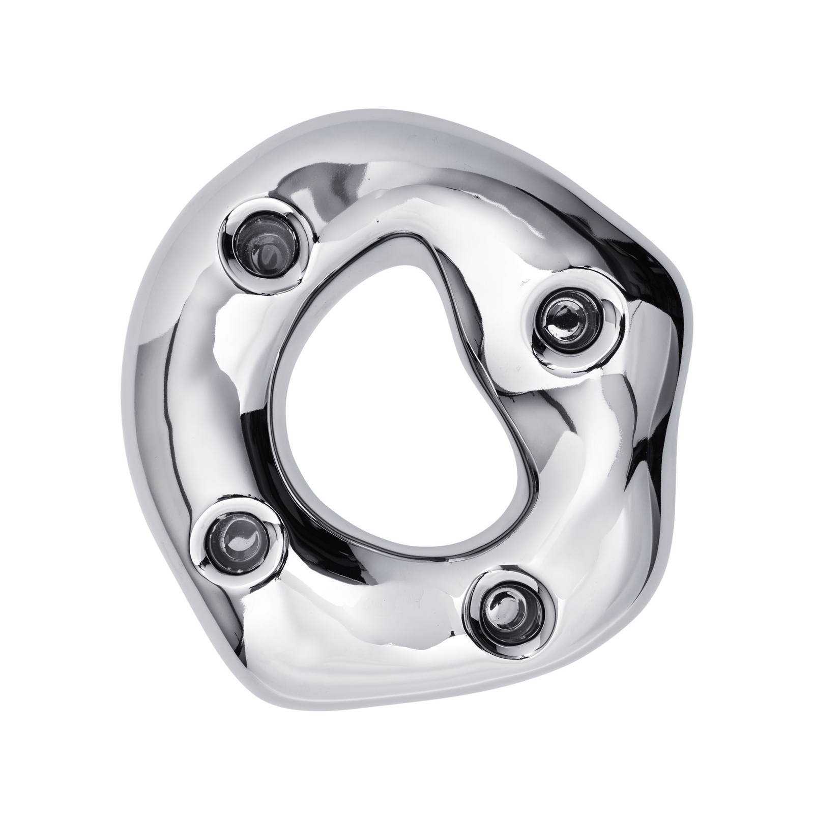 Portavelas Bellure Ring, plateado, porcelana - ferm LIVING