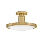 LED-Deckenleuchte Kieran, messing, Ø 36 cm, Metall/Glas CCT