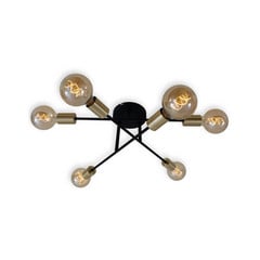 Plafoniera 3868-065 Black Steel a 6 luci