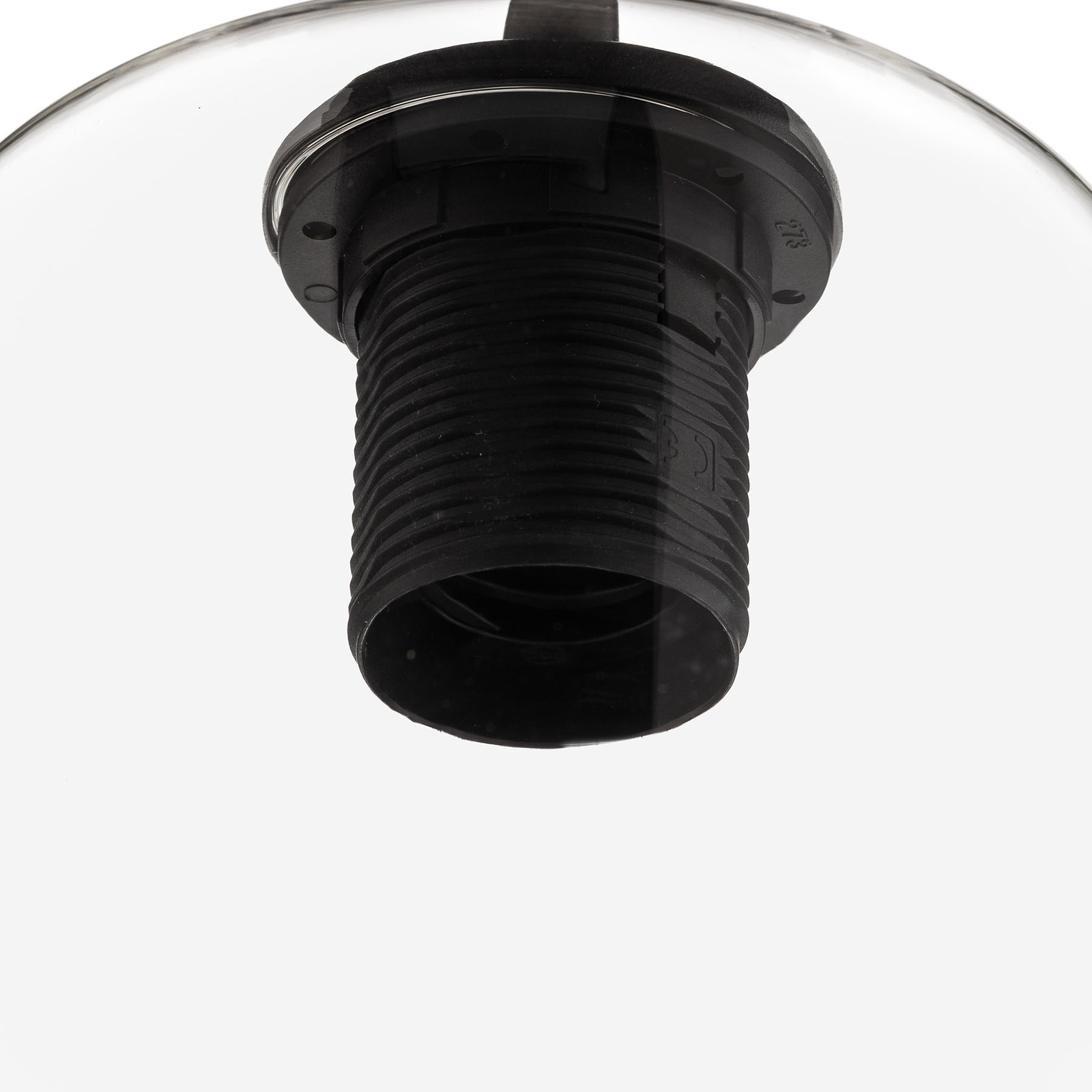 Plafondlamp Kanja, 3-lamps, zwart/helder