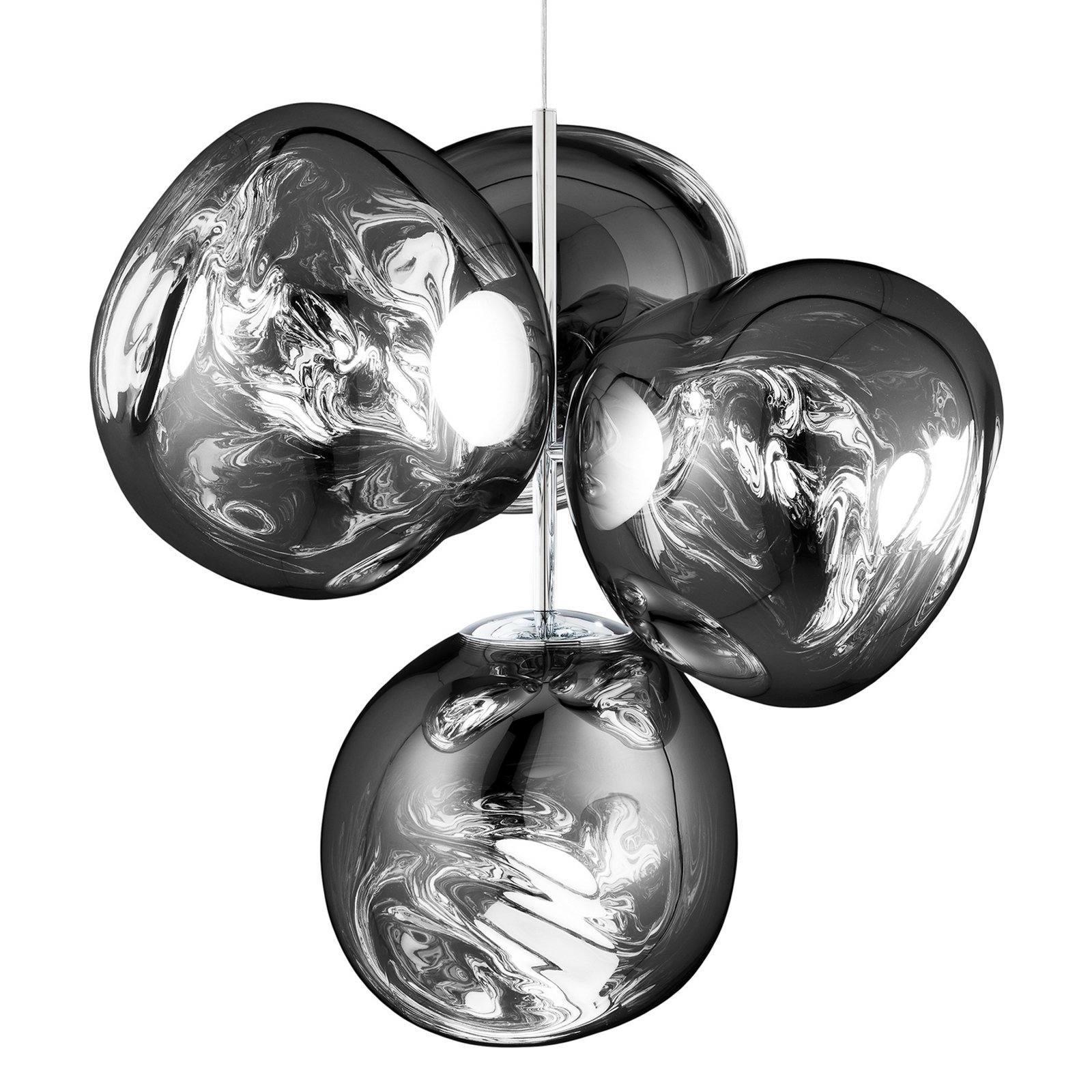 Tom Dixon LED-Kronleuchter Melt Chandelier, chromfarben