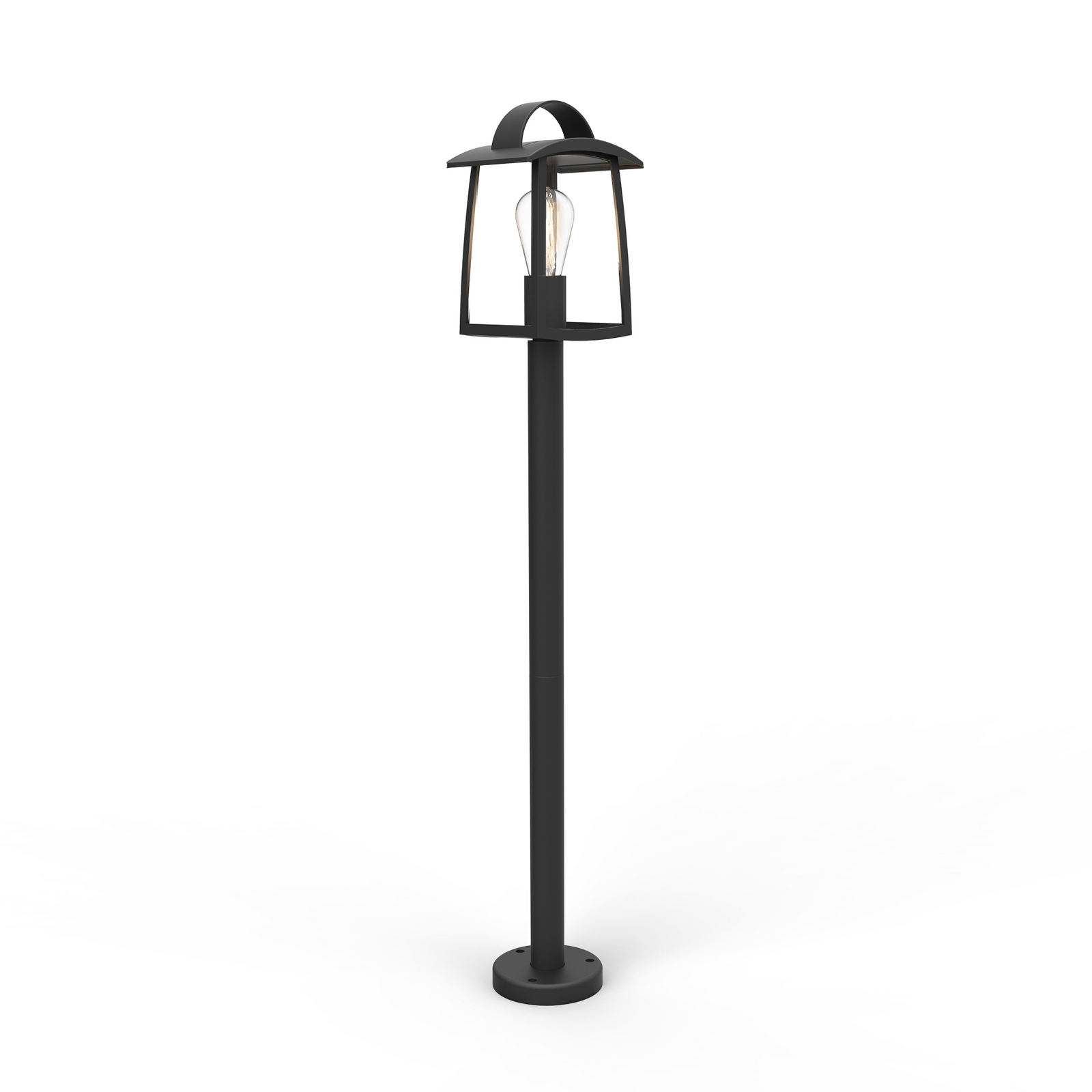 KELSEY-pylväsvalaisin, musta, korkeus 104 cm, metallia, IP44, E27