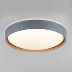 Paul Neuhaus Q-EMILIA LED plafondlamp, grijs/hout