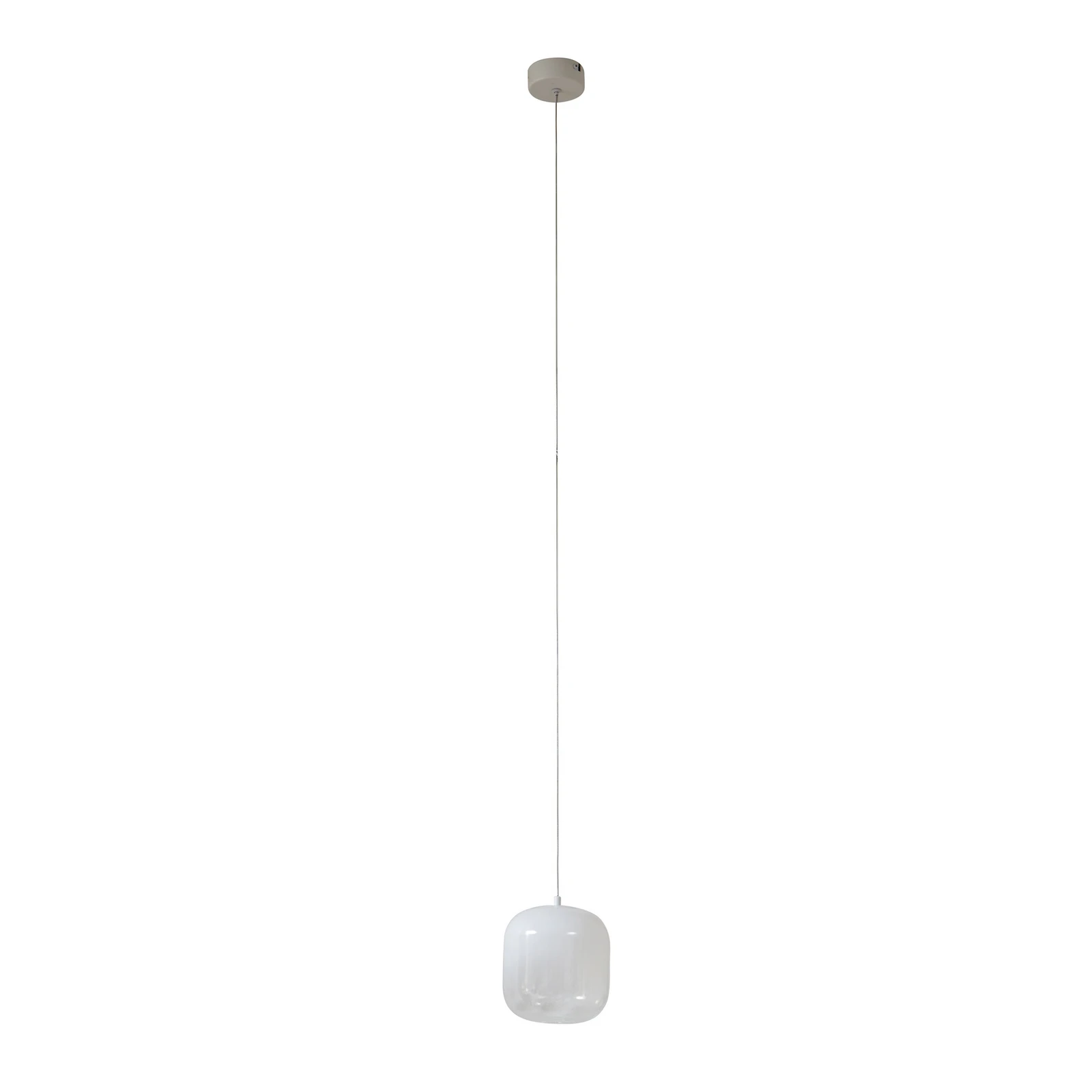 Suspension LED Lucande Avelina, Ø 14 cm, blanche, à 1 lampe
